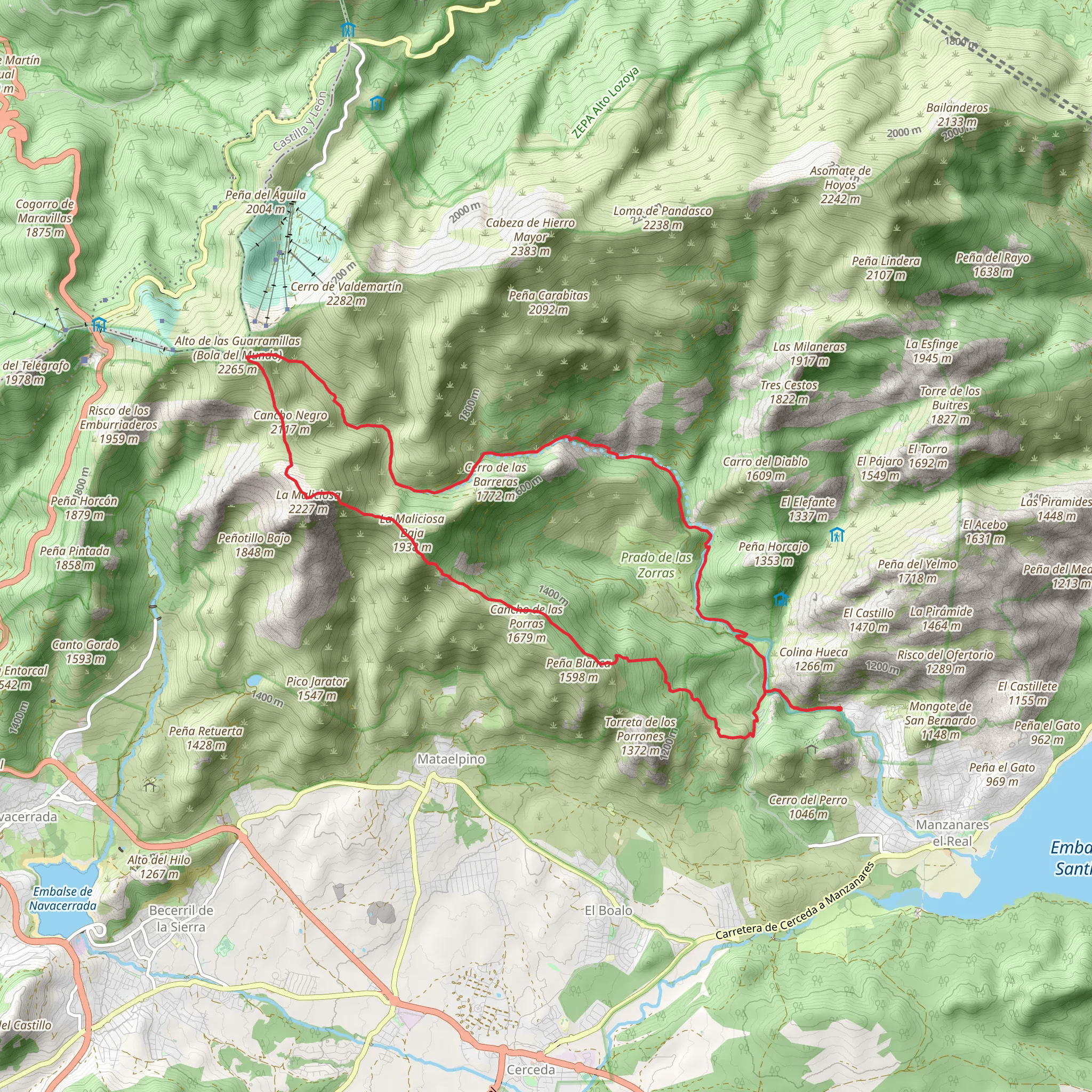 Cuerda Larga - El Tranco Guarramillas - Maliciosa El Tranco mobile static map