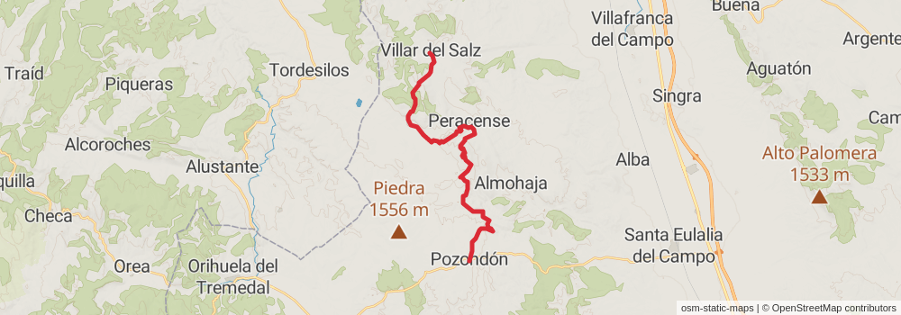 GR 24 - Jalón and Jiloca Trail stage 8 Map