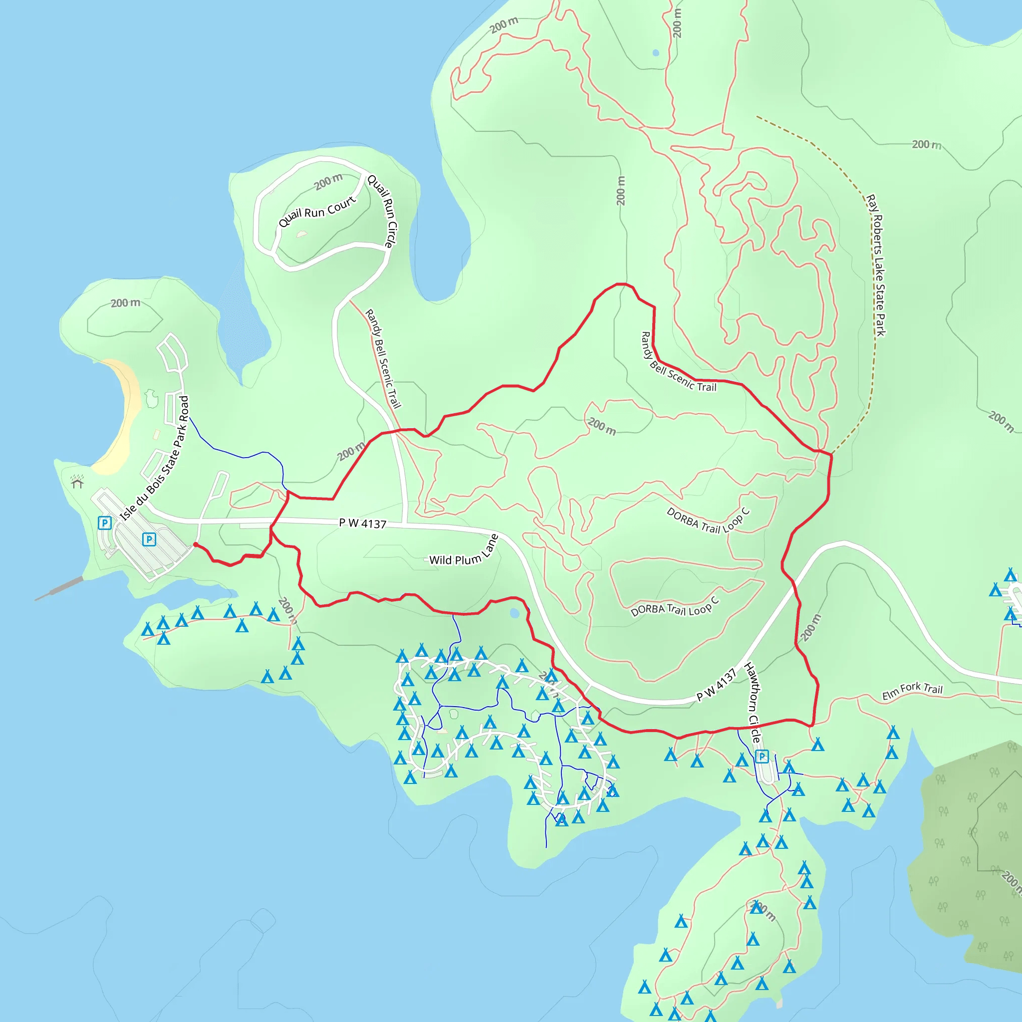Randy Bell Scenic Trail Loop mobile static map