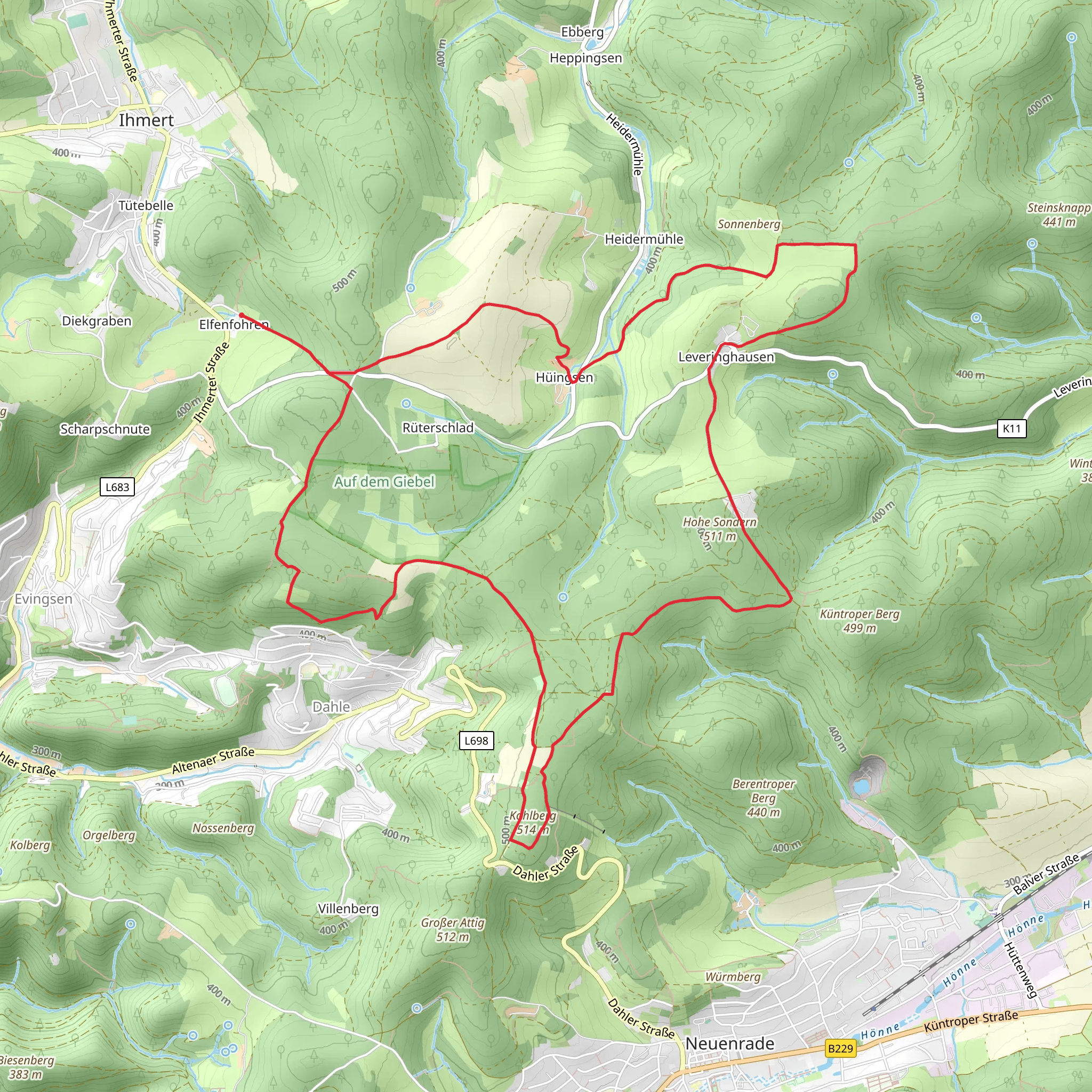 Ruterschlad and Kohlberg Loop mobile static map