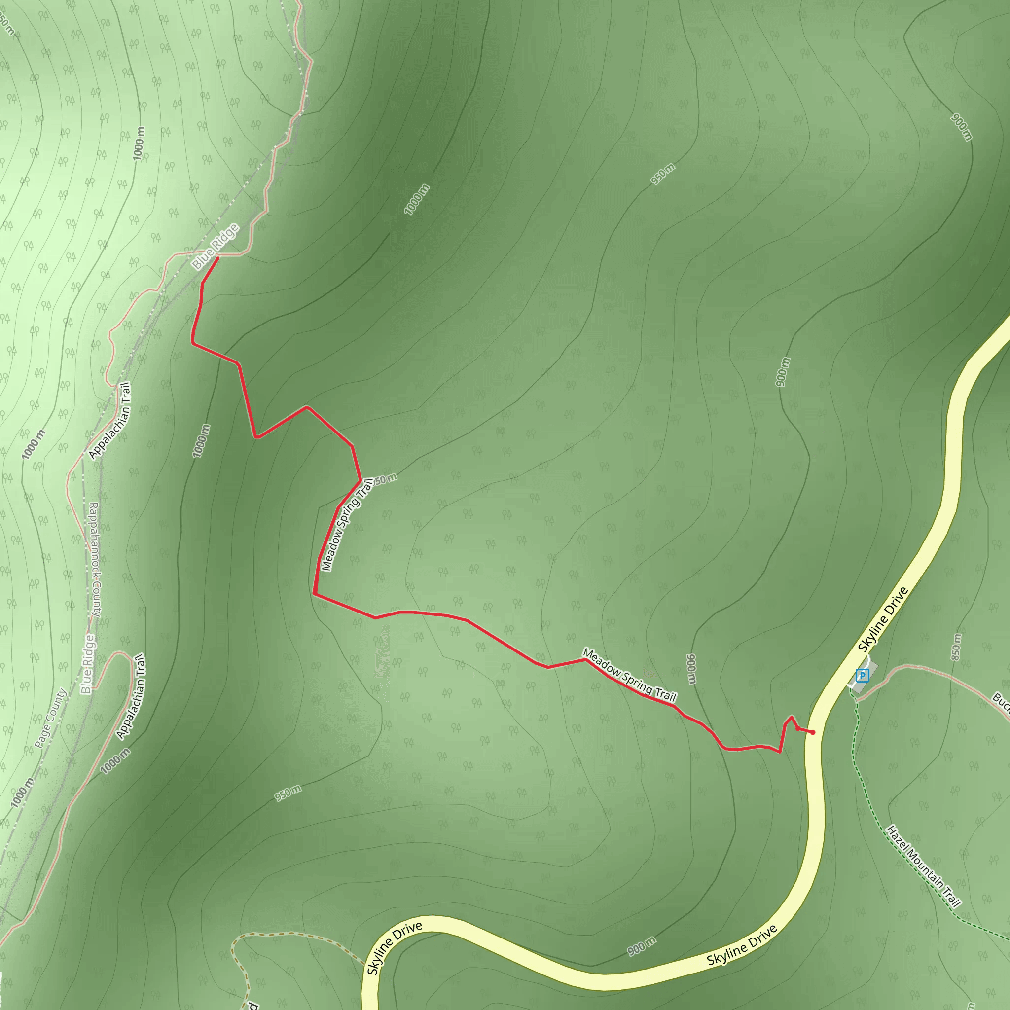 Meadow Spring Trail mobile static map