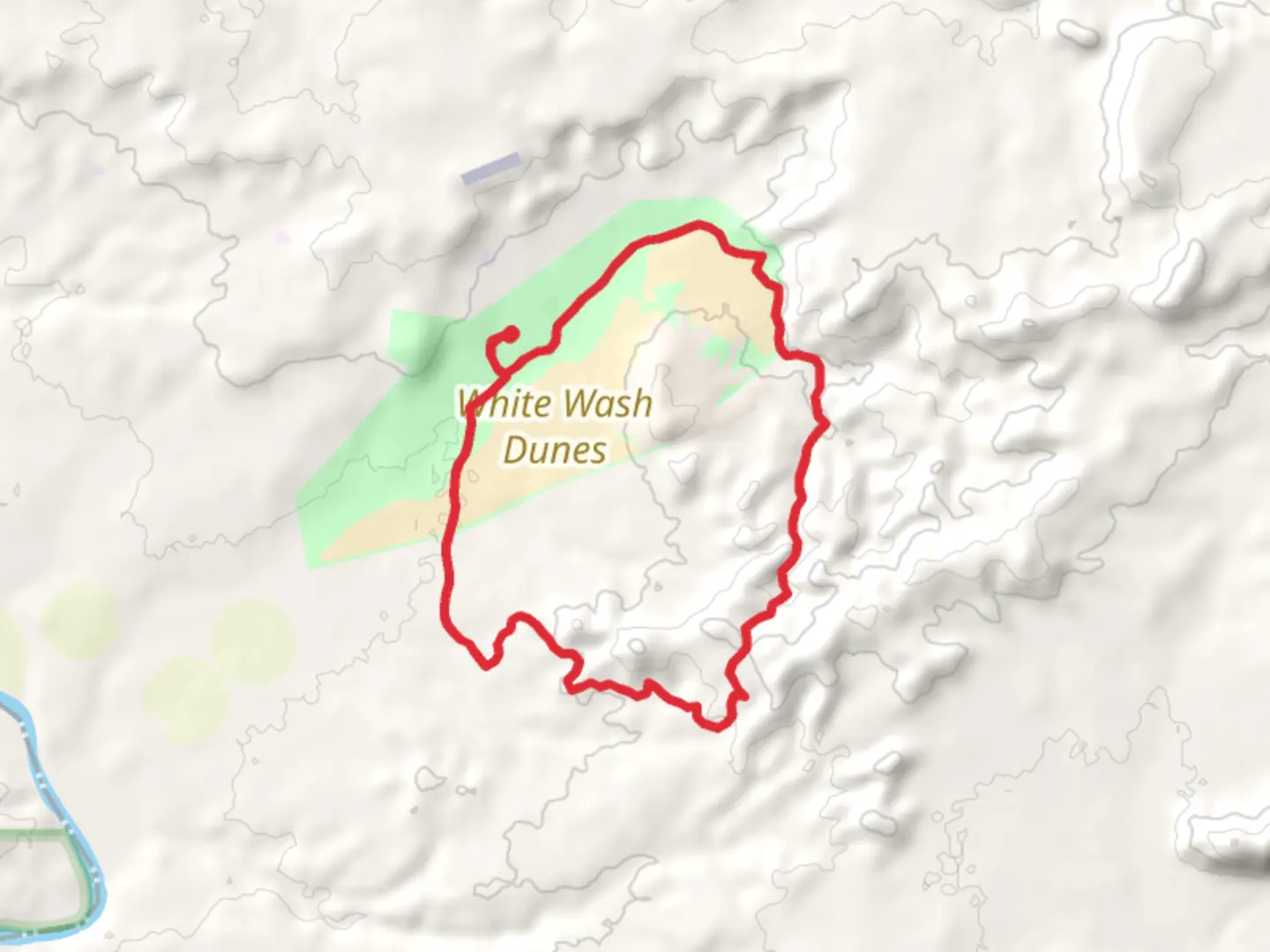 An image depicting the trail White Wash and Mary's Trail and its surrounding area.