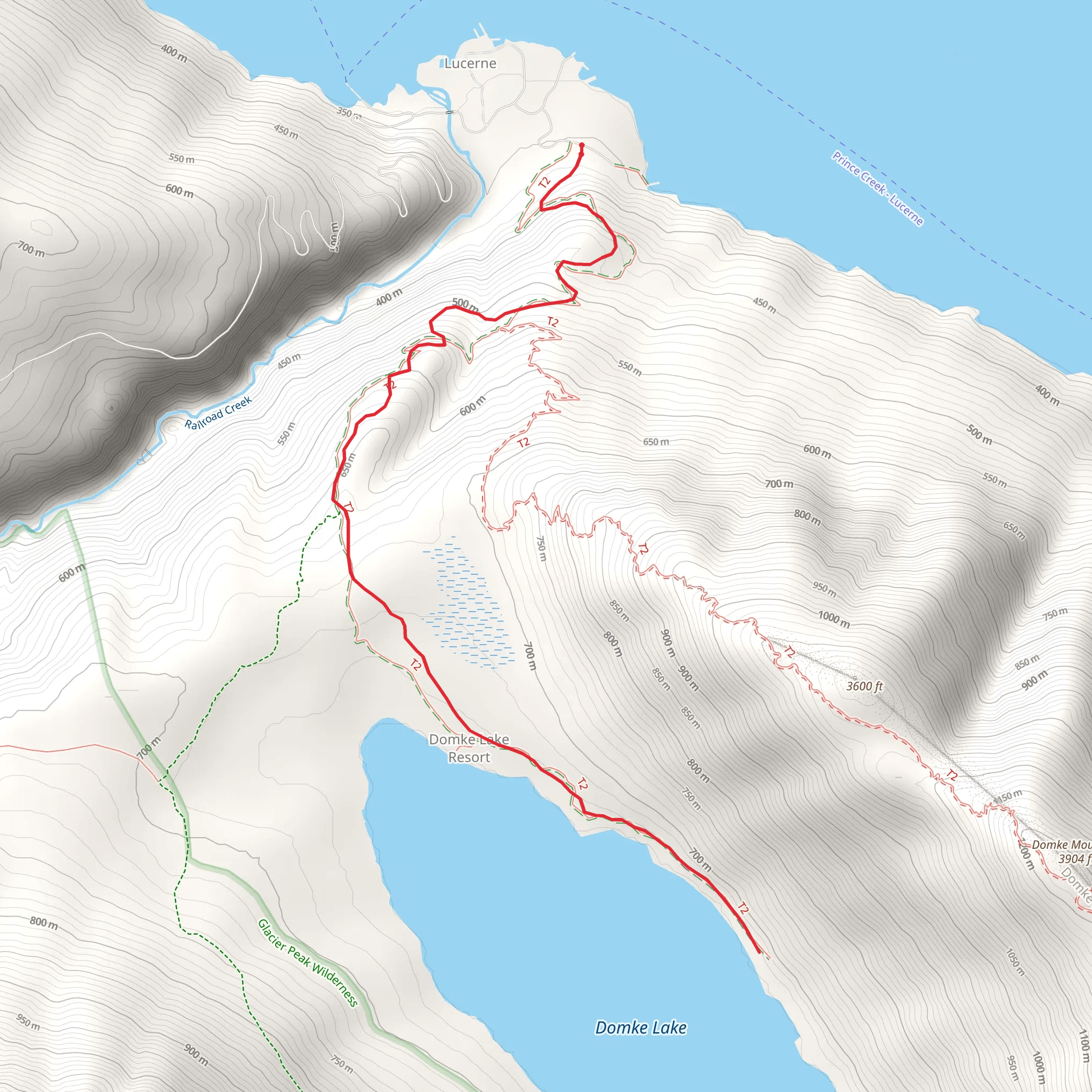 Domke Lake Trail mobile static map