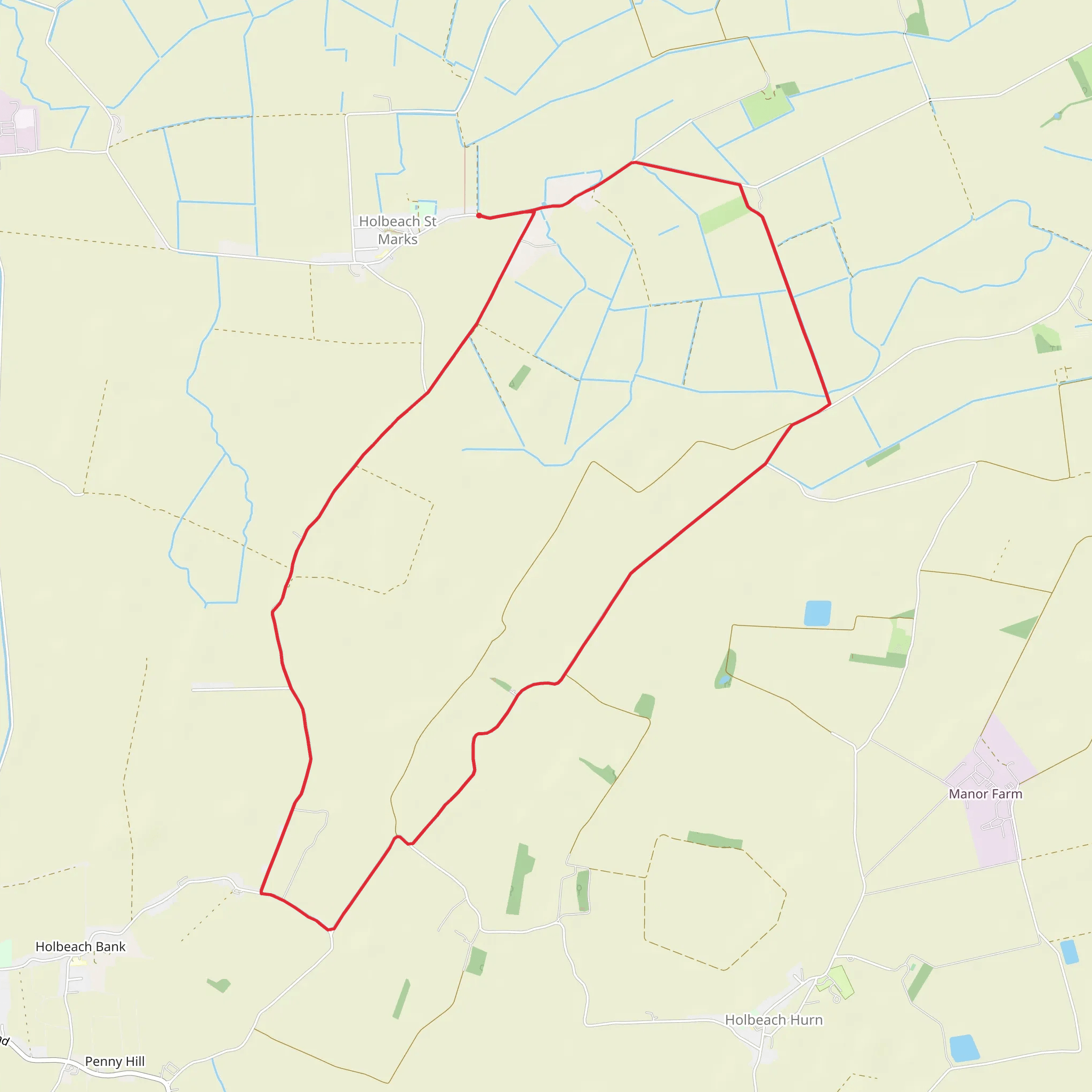 Holbeach Marsh Loop mobile static map