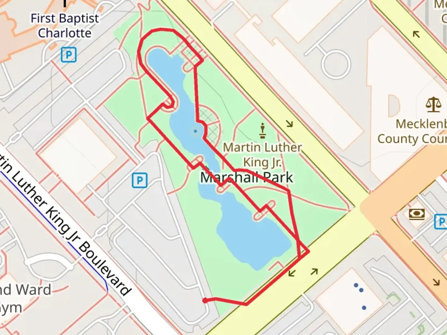 An image depicting the trail Marshall Park Loop and its surrounding area.