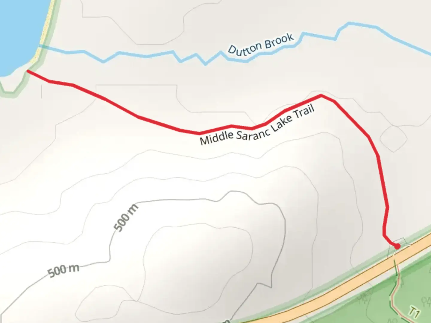 An image depicting the trail Middle Saranc Lake Trail and its surrounding area.