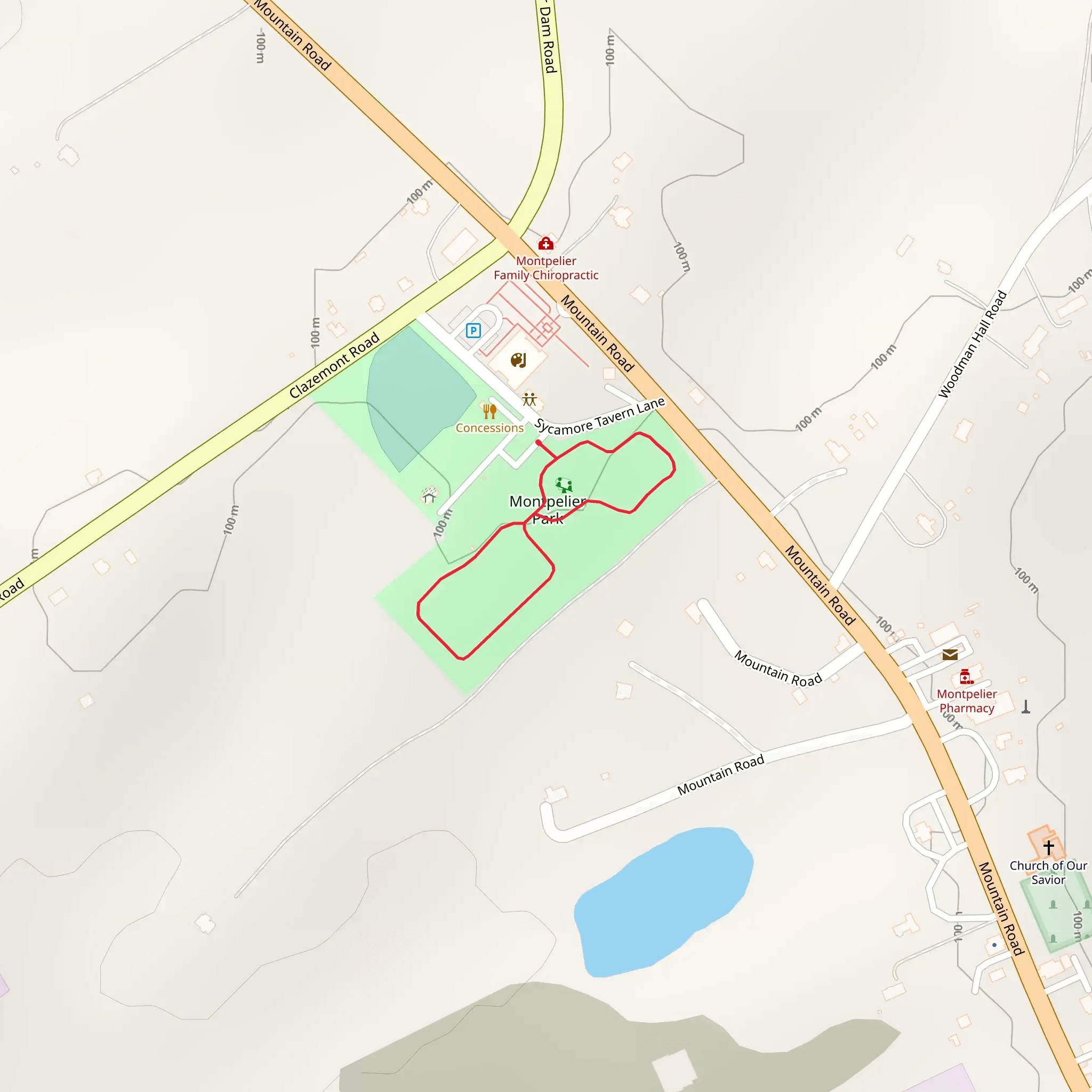 Montpelier Park Loop mobile static map