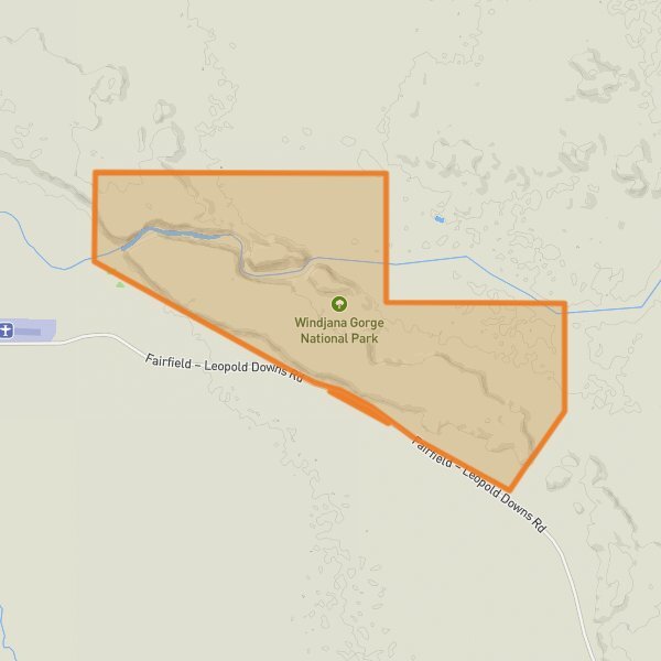 Windjana Gorge National Park mobile static map