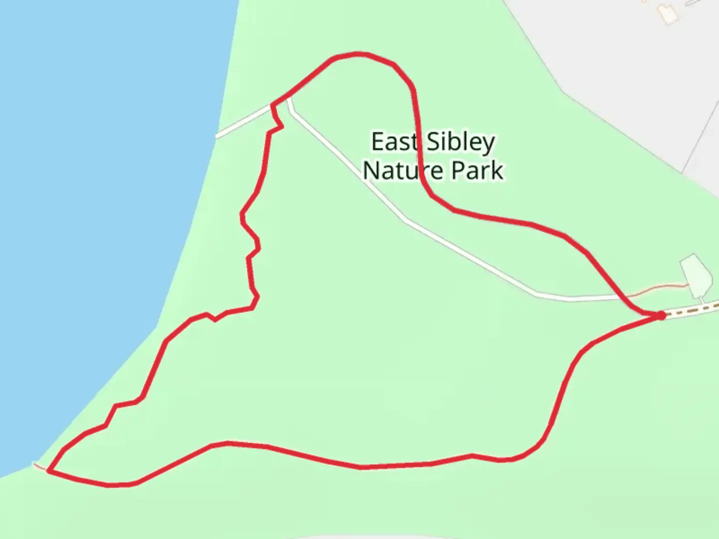 An image depicting the trail East Sibley Nature Park Loop and its surrounding area.