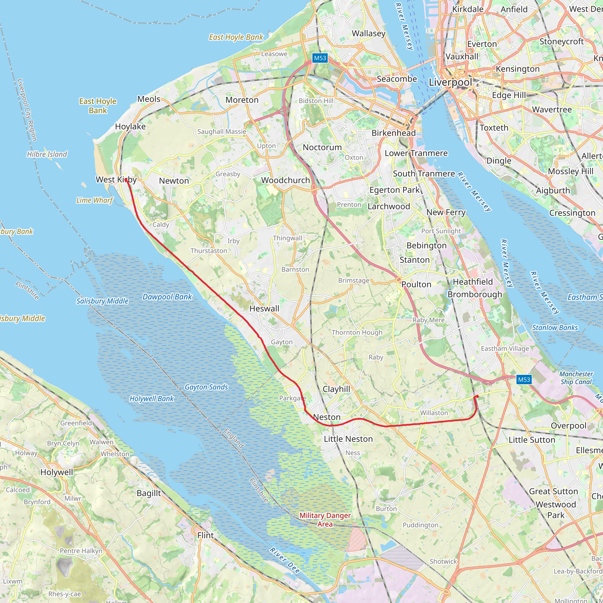 Wirral Way mobile static map