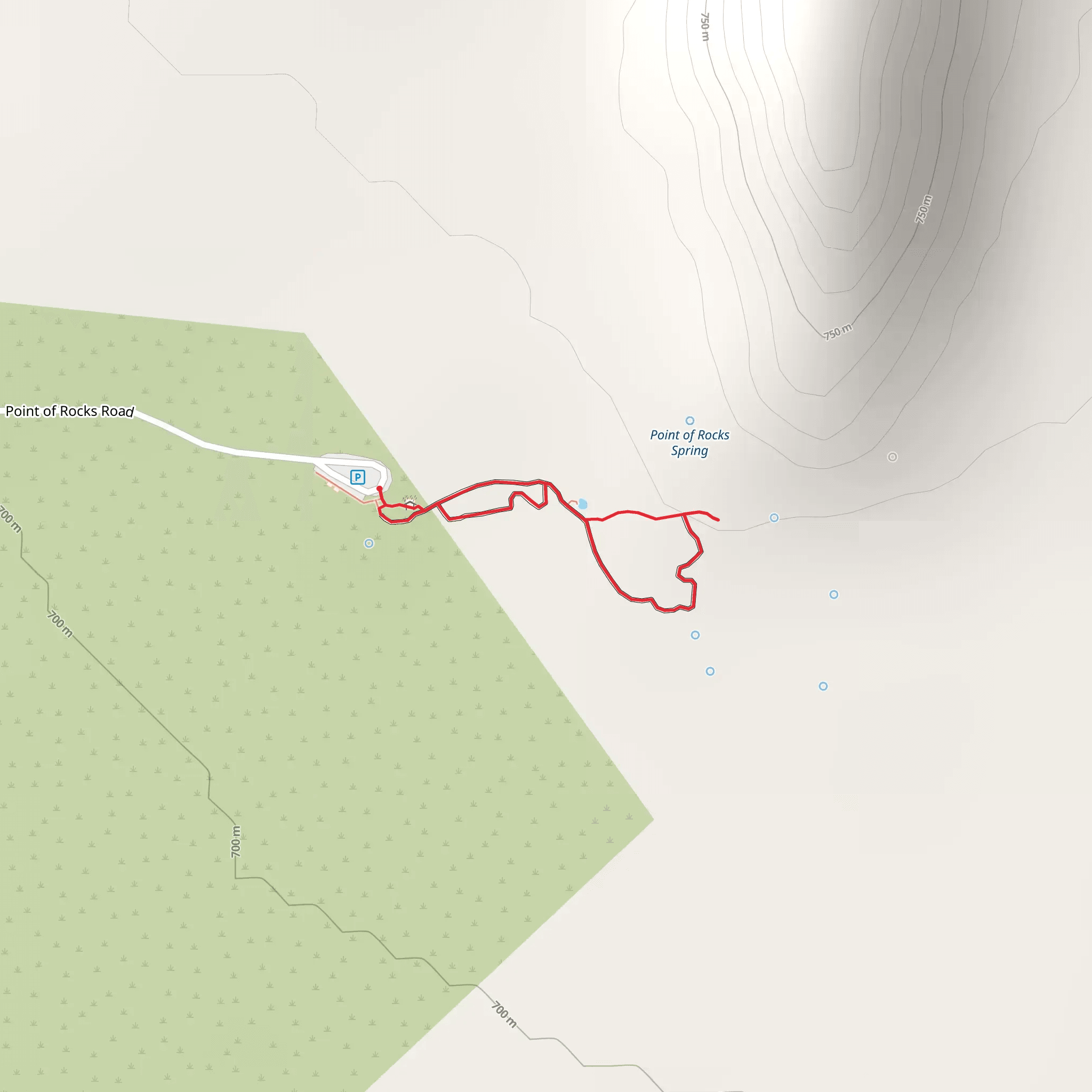Ash Meadows Loop mobile static map