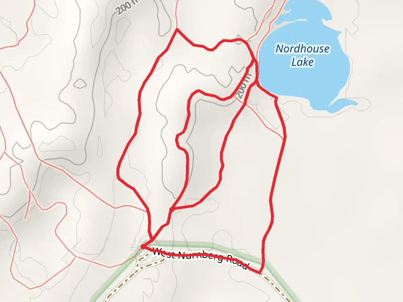 Nordhouse Dunes via Nordhouse Lake mobile static map