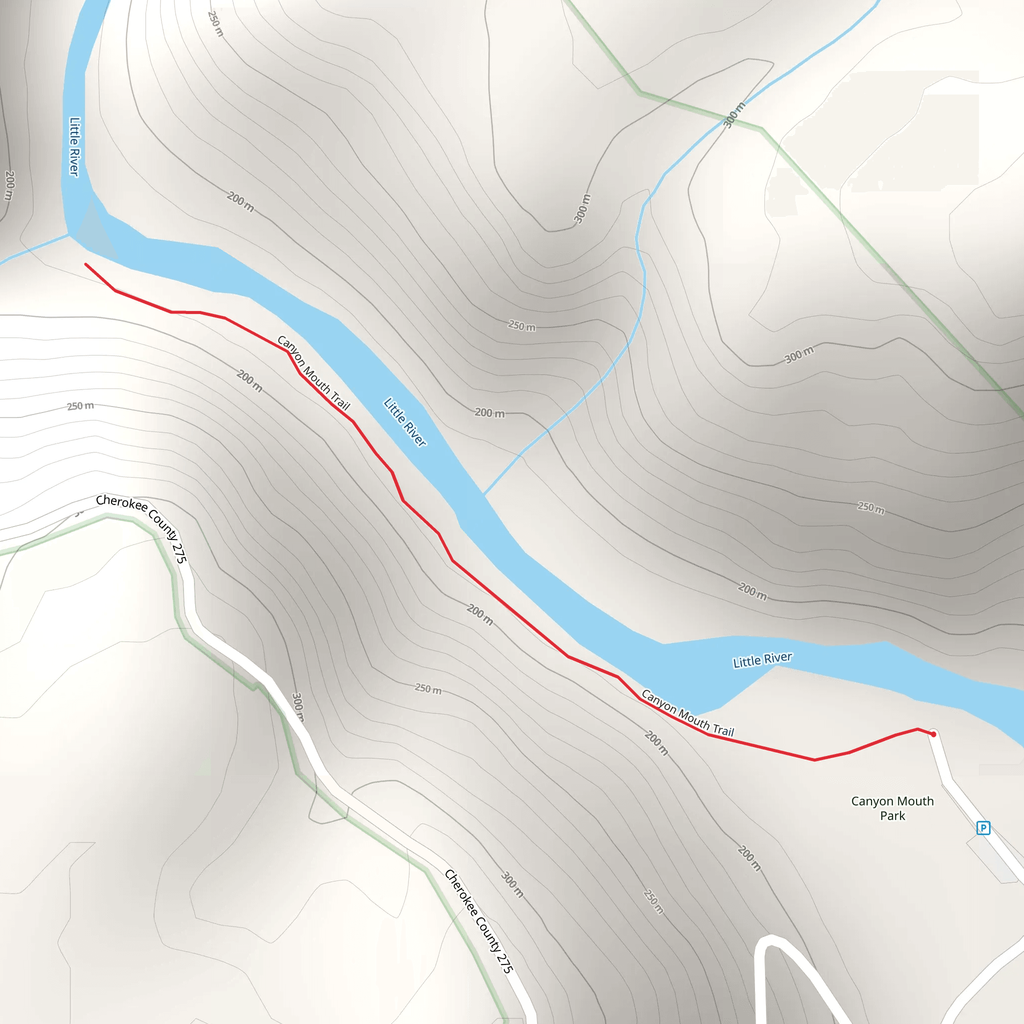 Canyon Mouth Trail mobile static map