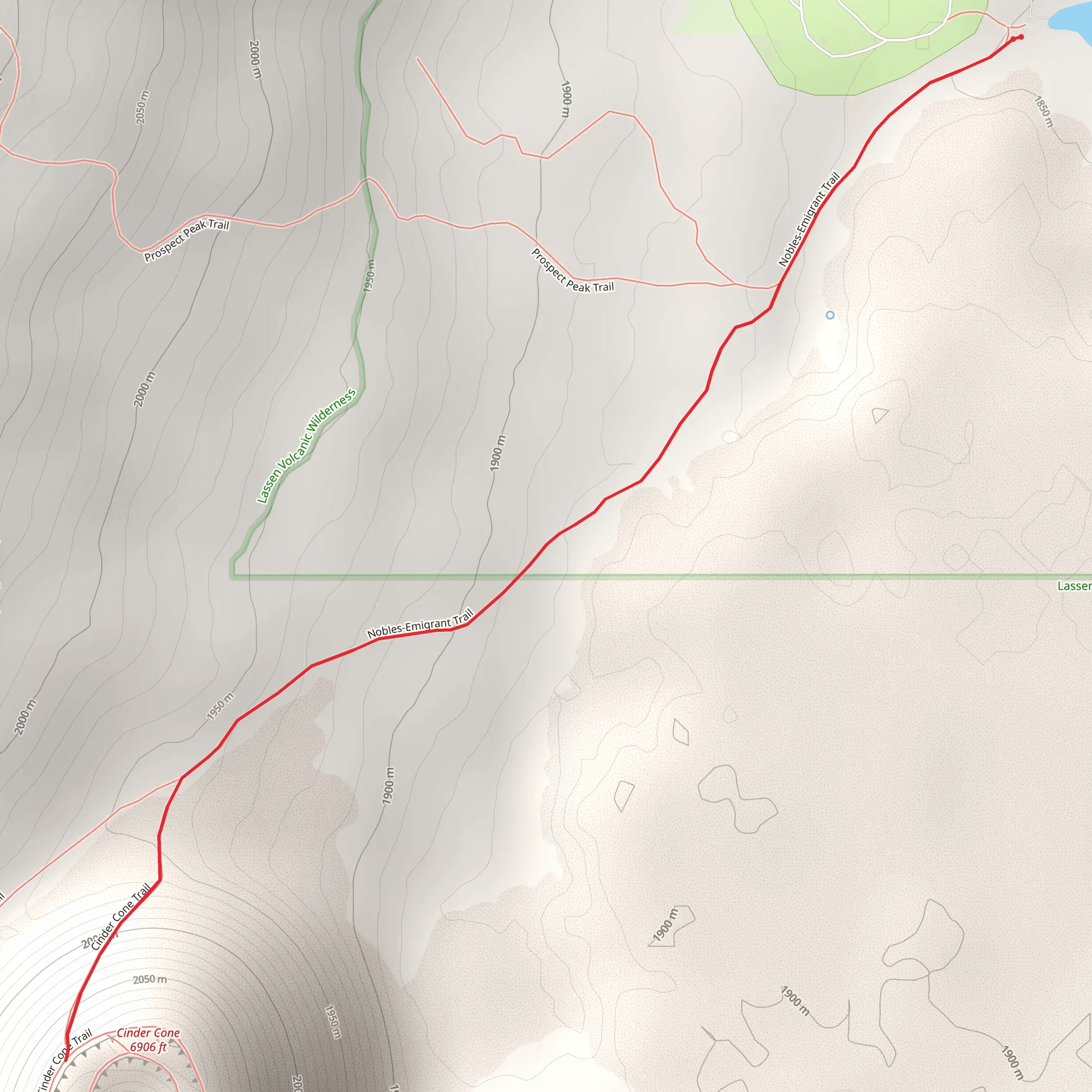 Cinder Cone North Access Trail mobile static map