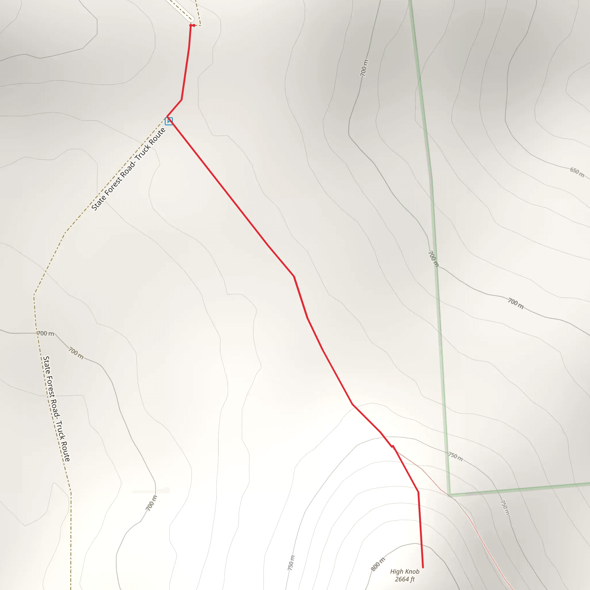 High Knob from State Forest Road mobile static map