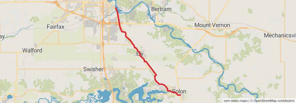 American Discovery Trail - Iowa stage 8 Map