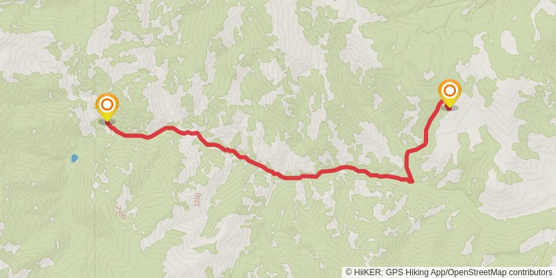 Mud Lake via Eightmile Creek Trail stage 2 Map