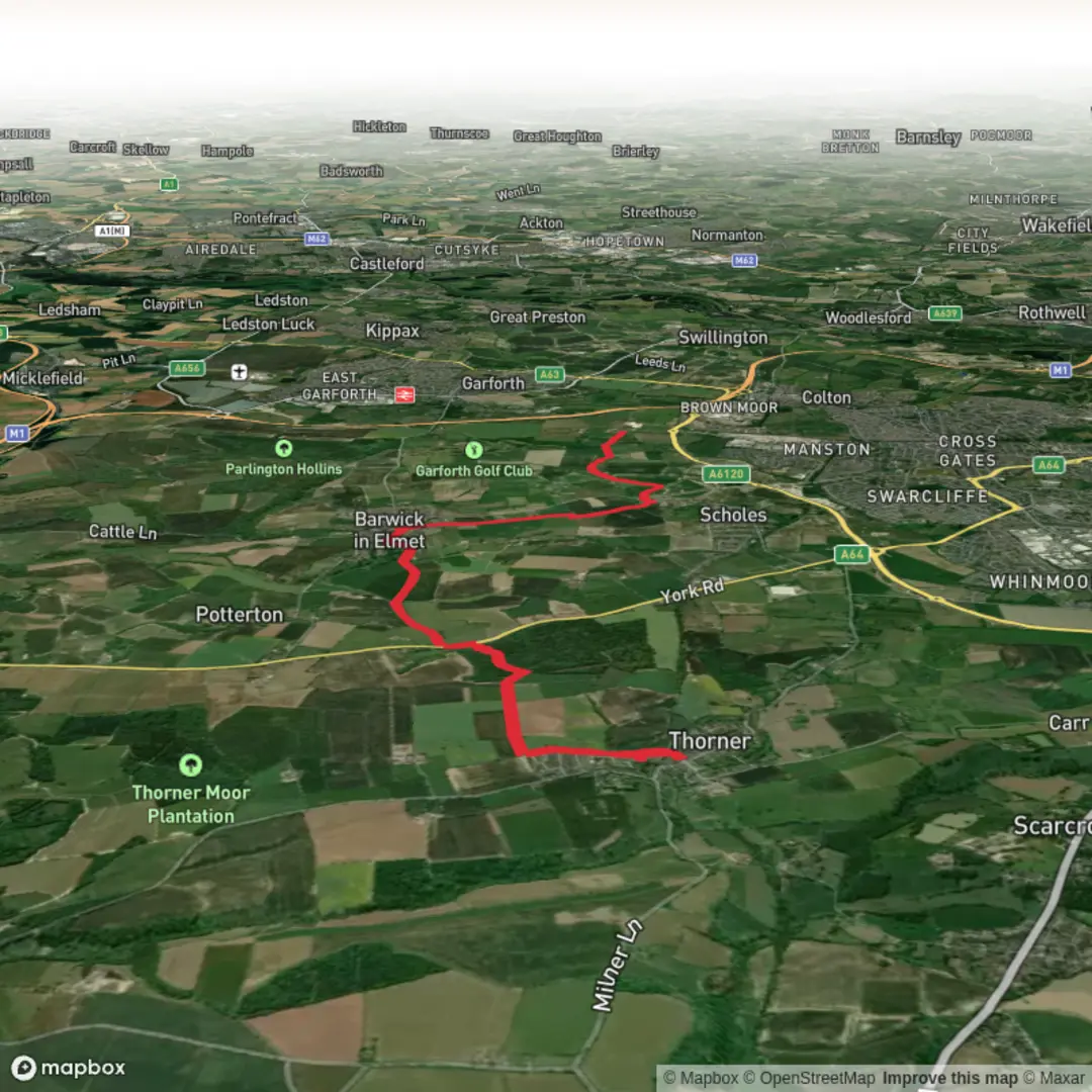 An image depicting the trail Leeds Country Way Day 3 and its surrounding area.