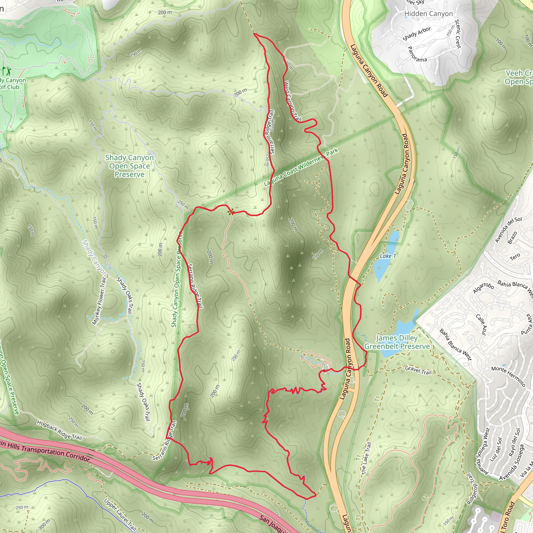 Stagecoach South, West Canyon and Barbara's Lake Loop Trail mobile static map