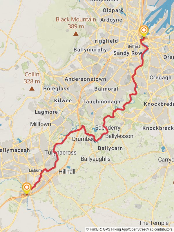 Lagan Towpath mobile static map