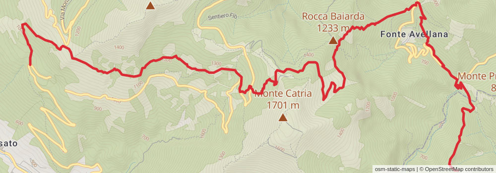 Sentiero Italia - Apennines Section stage 33 Map