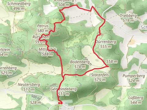 Hoehlen Rundweg and Zutiegswege Hoehengluecksteig