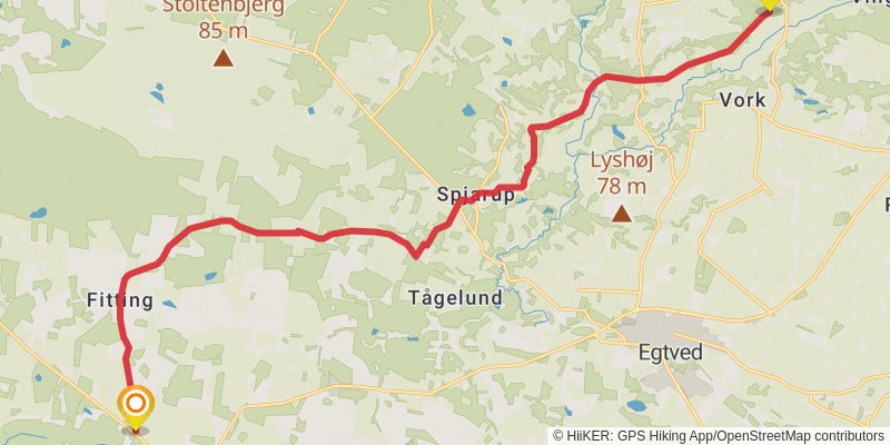 Hærvejen stage 18 Map