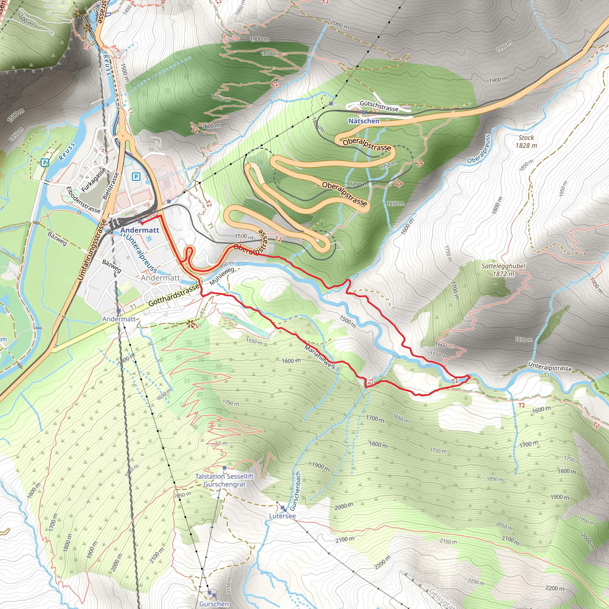 Unteralp Circular Trail mobile static map