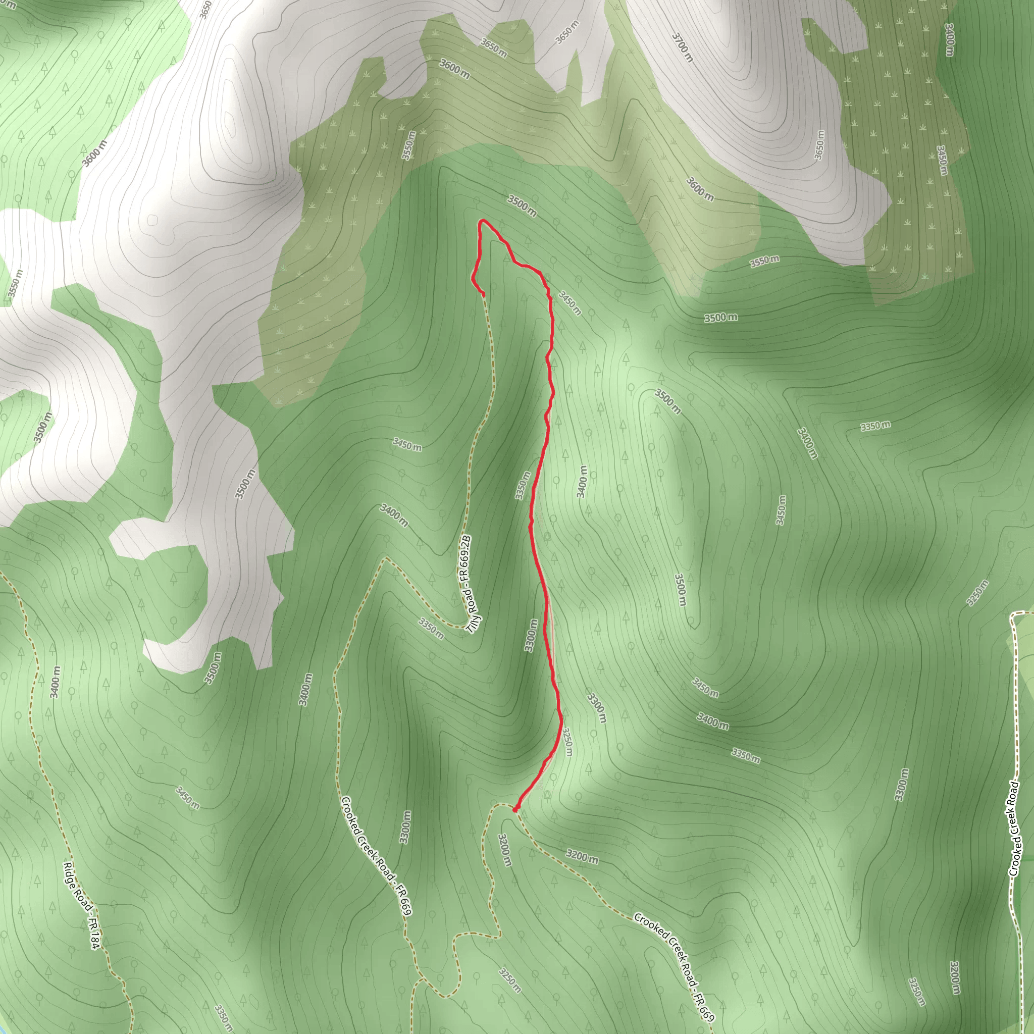 Crooked Creek Trail mobile static map