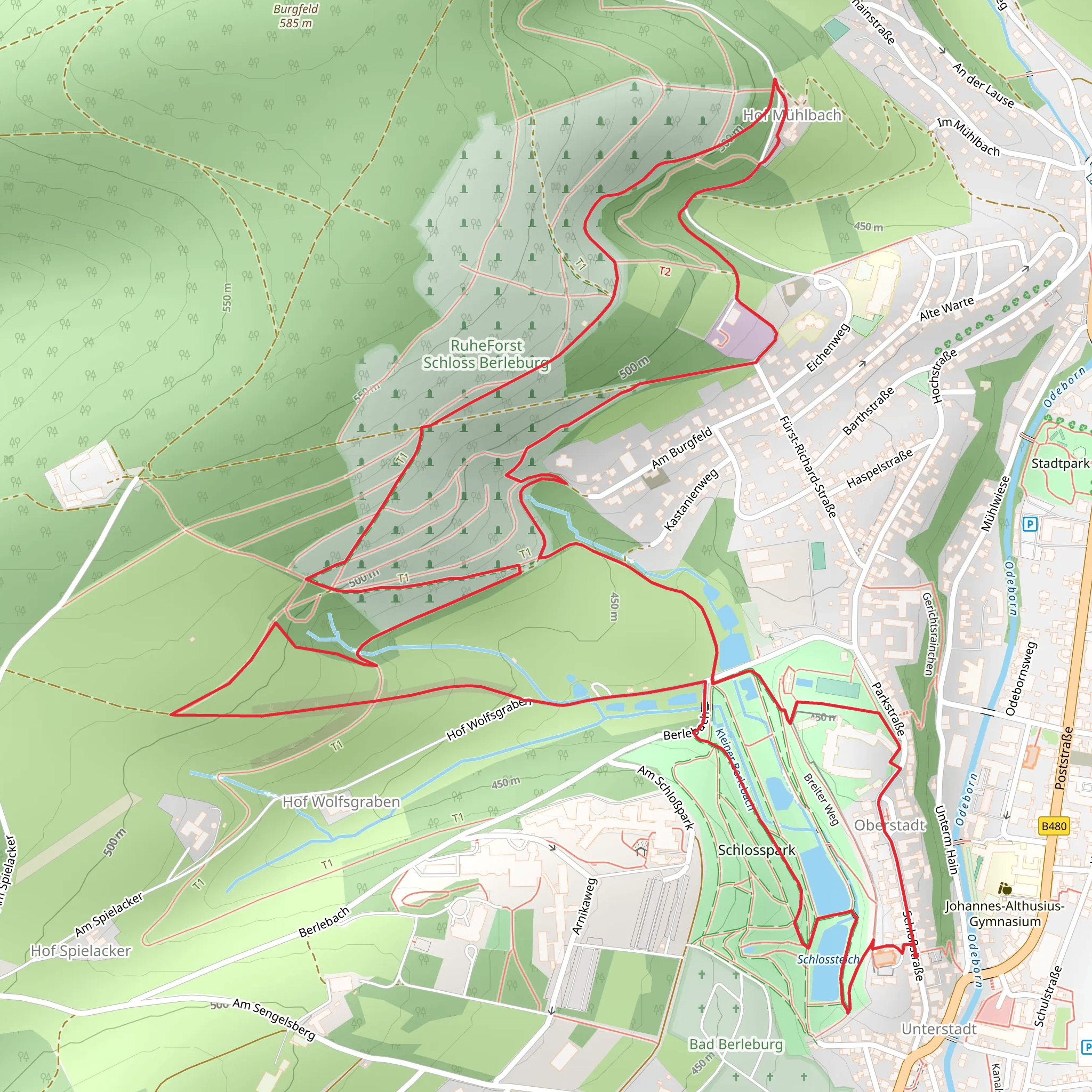 Maechenspur mobile static map