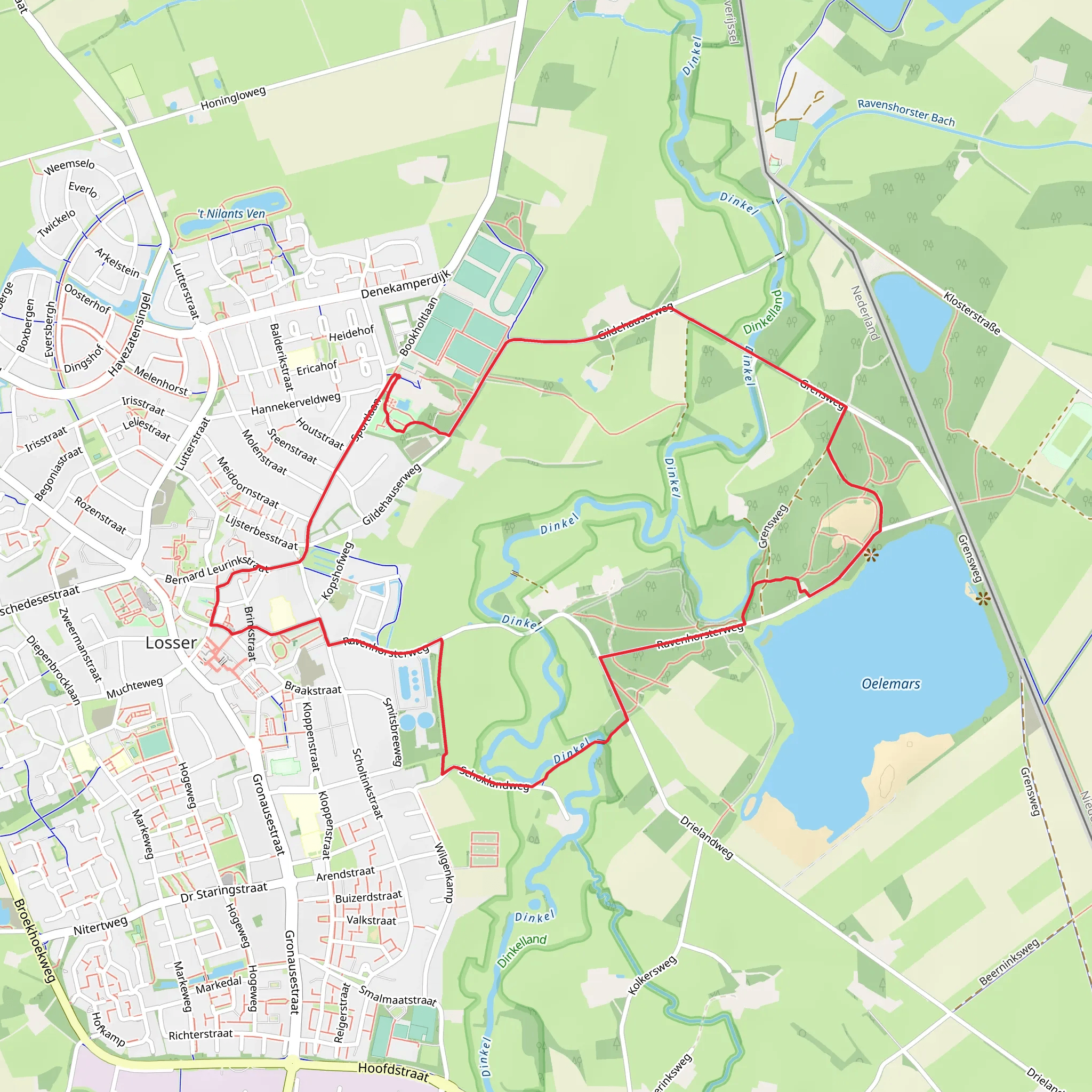 Oelemars and Dinkelland Loop mobile static map