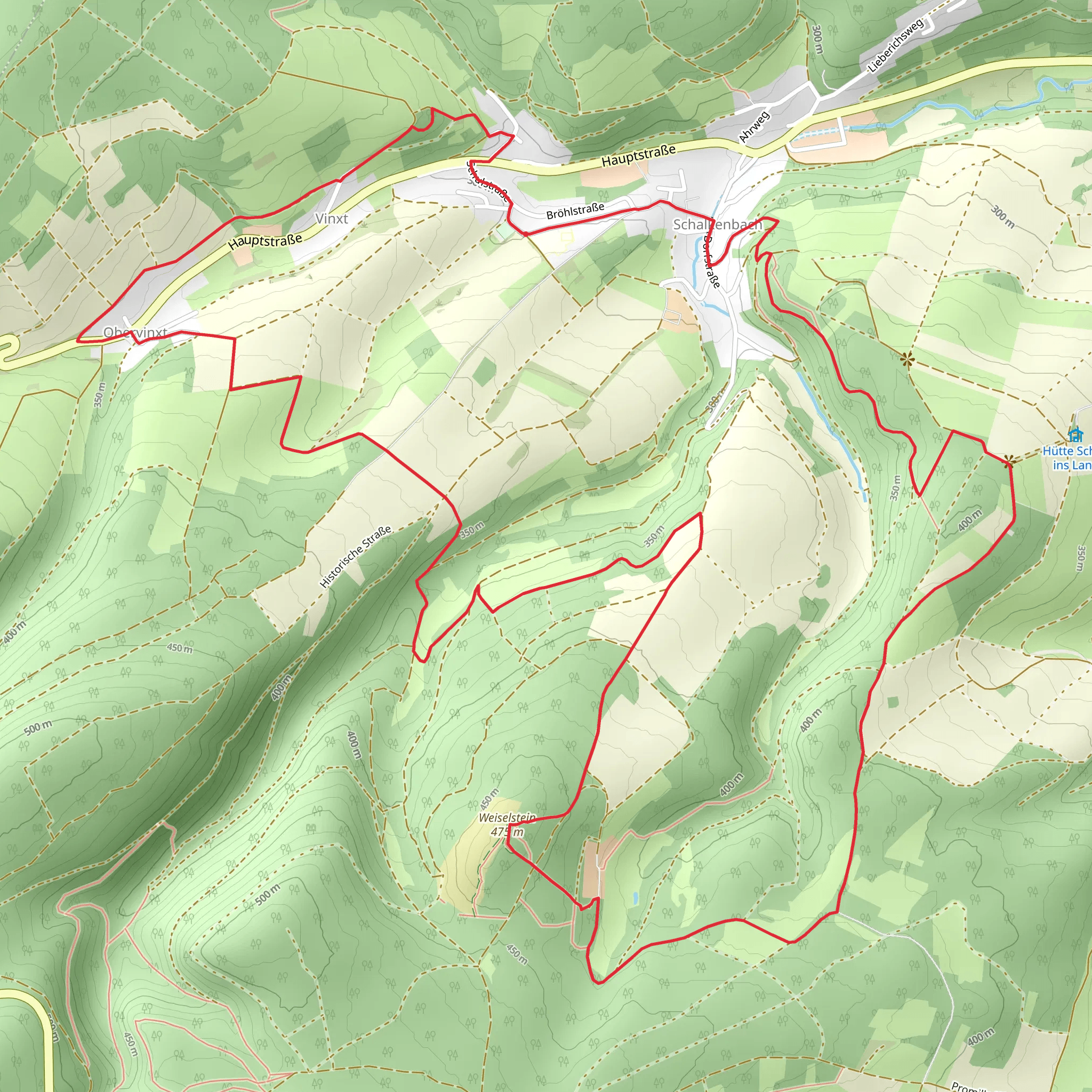 Weiselstein Loop from Schalkenbach mobile static map