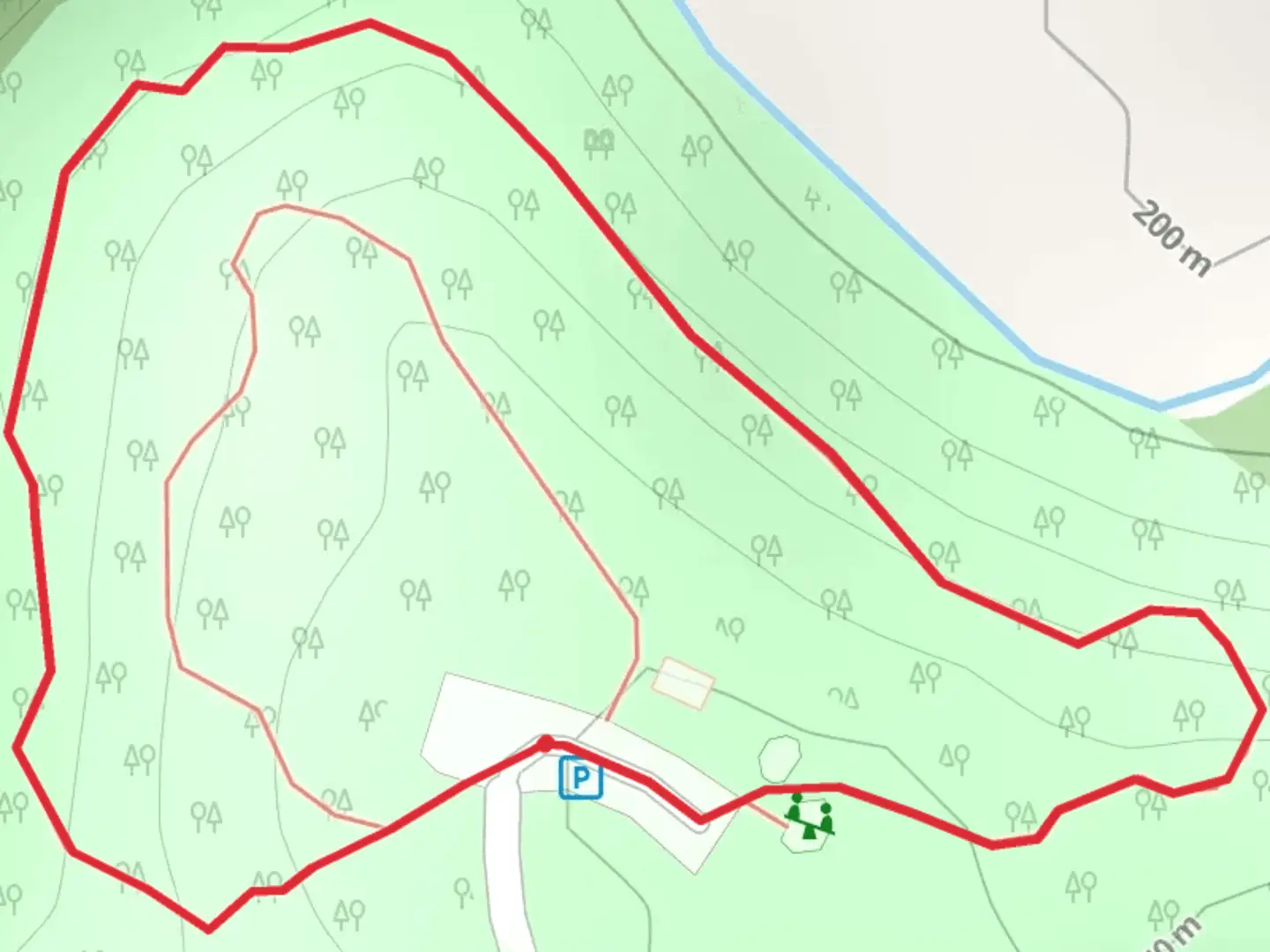 An image depicting the trail Banklick Creek Loop and its surrounding area.