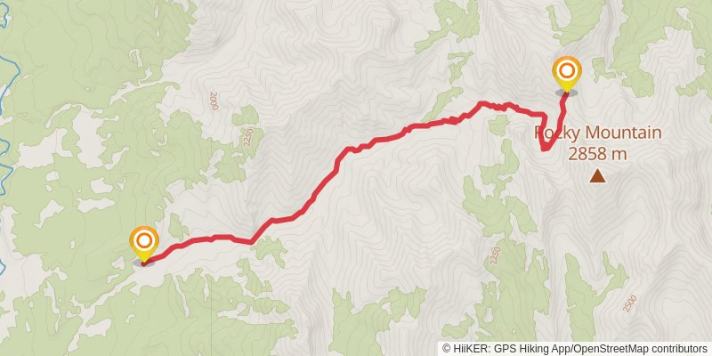 Headquarters Creek Trail stage 2 Map