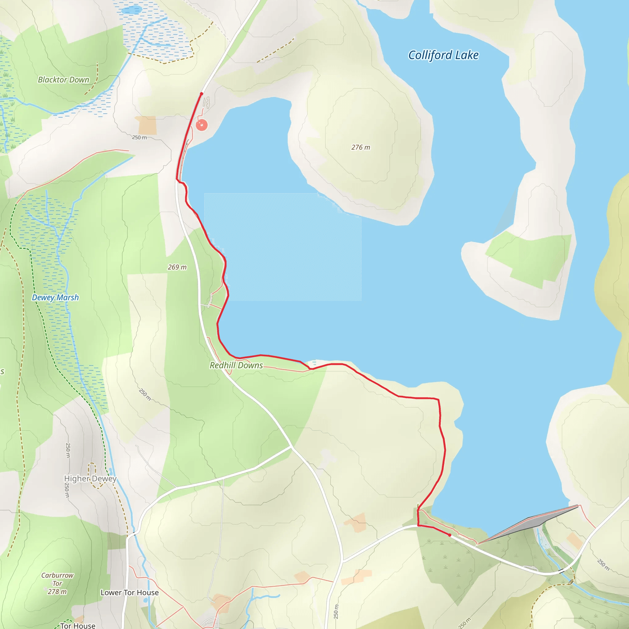 Colliford Lake Walk mobile static map