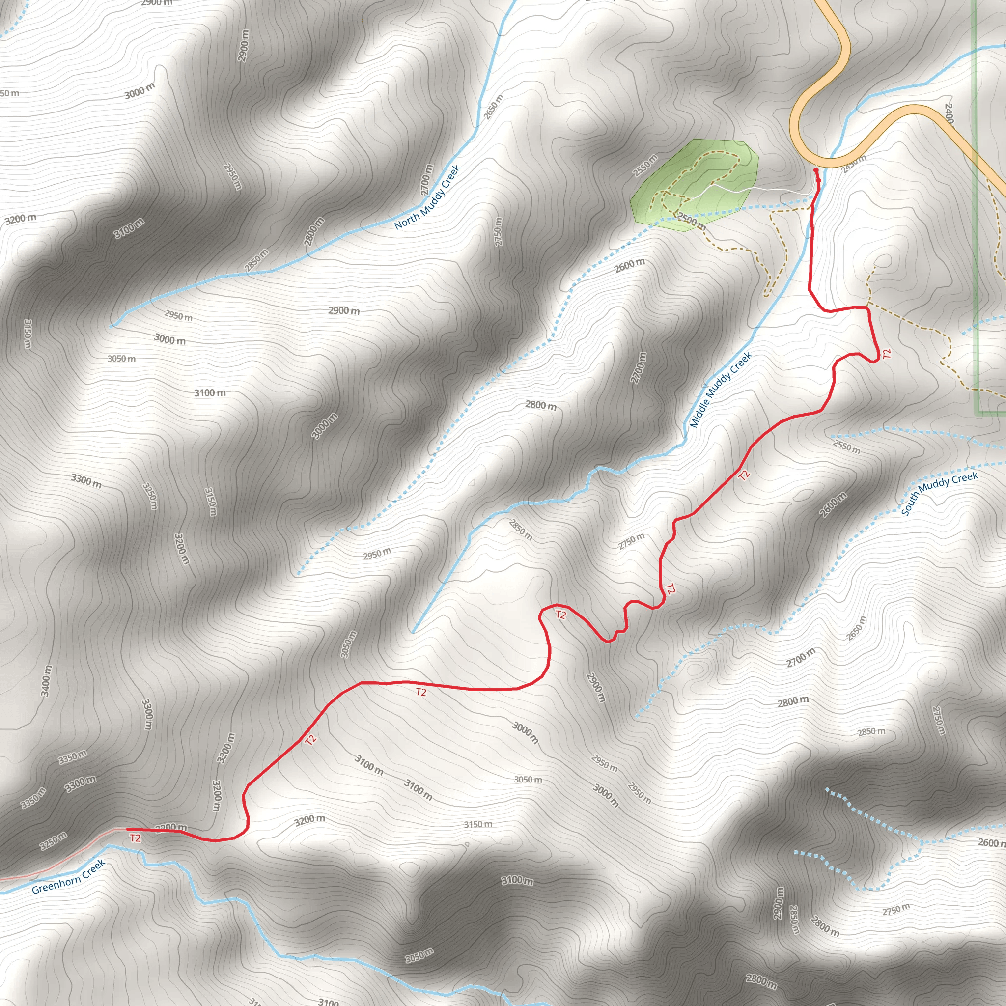 Millset Trail Out and Back mobile static map