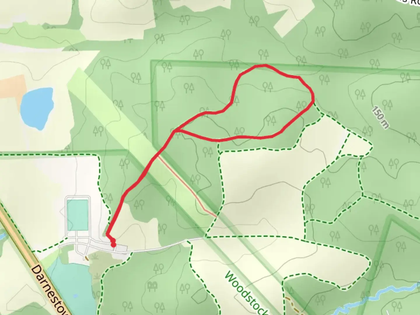 An image depicting the trail Big Woods Loop Trail and its surrounding area.