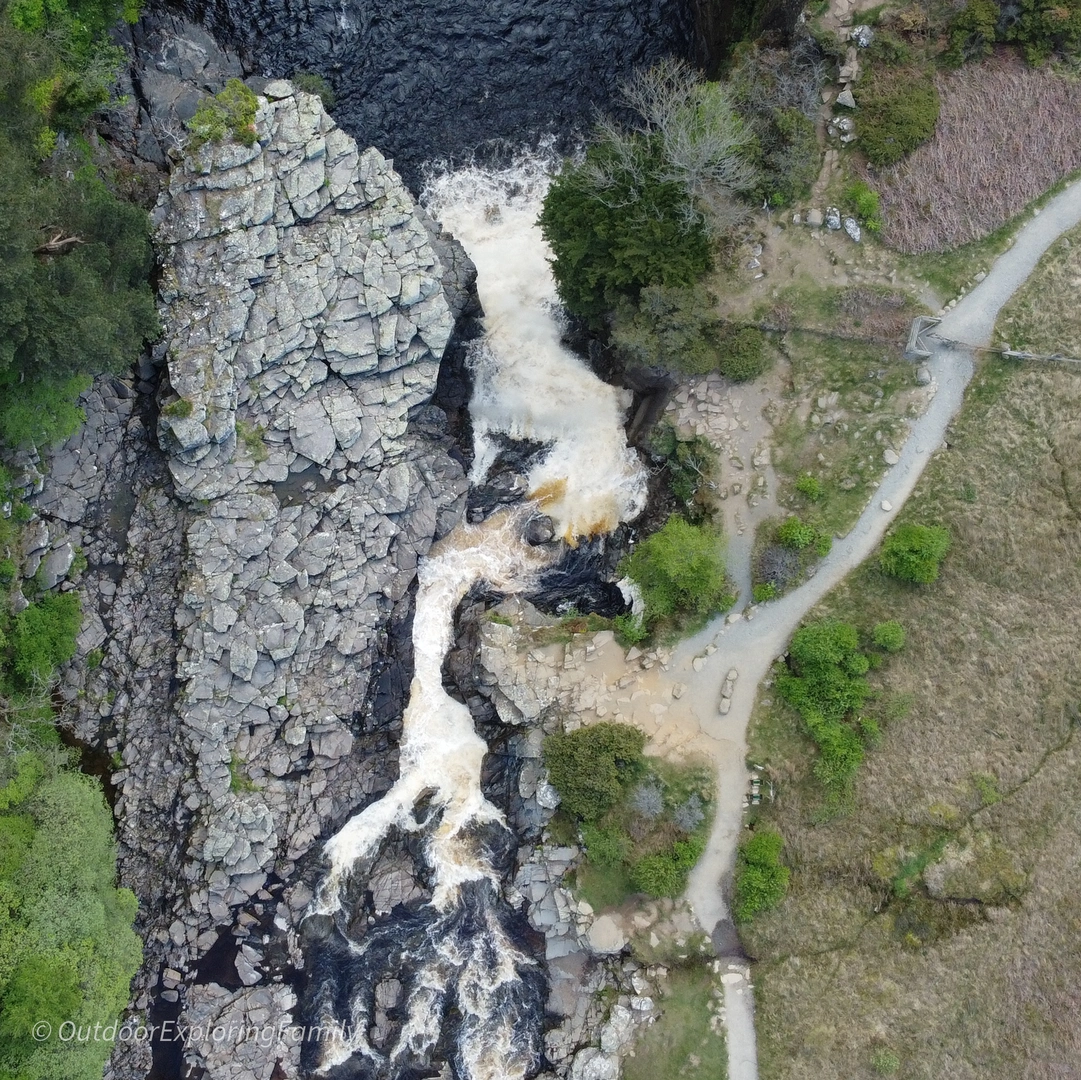 An image depicting the trail High Force From Bowlees and its surrounding area.