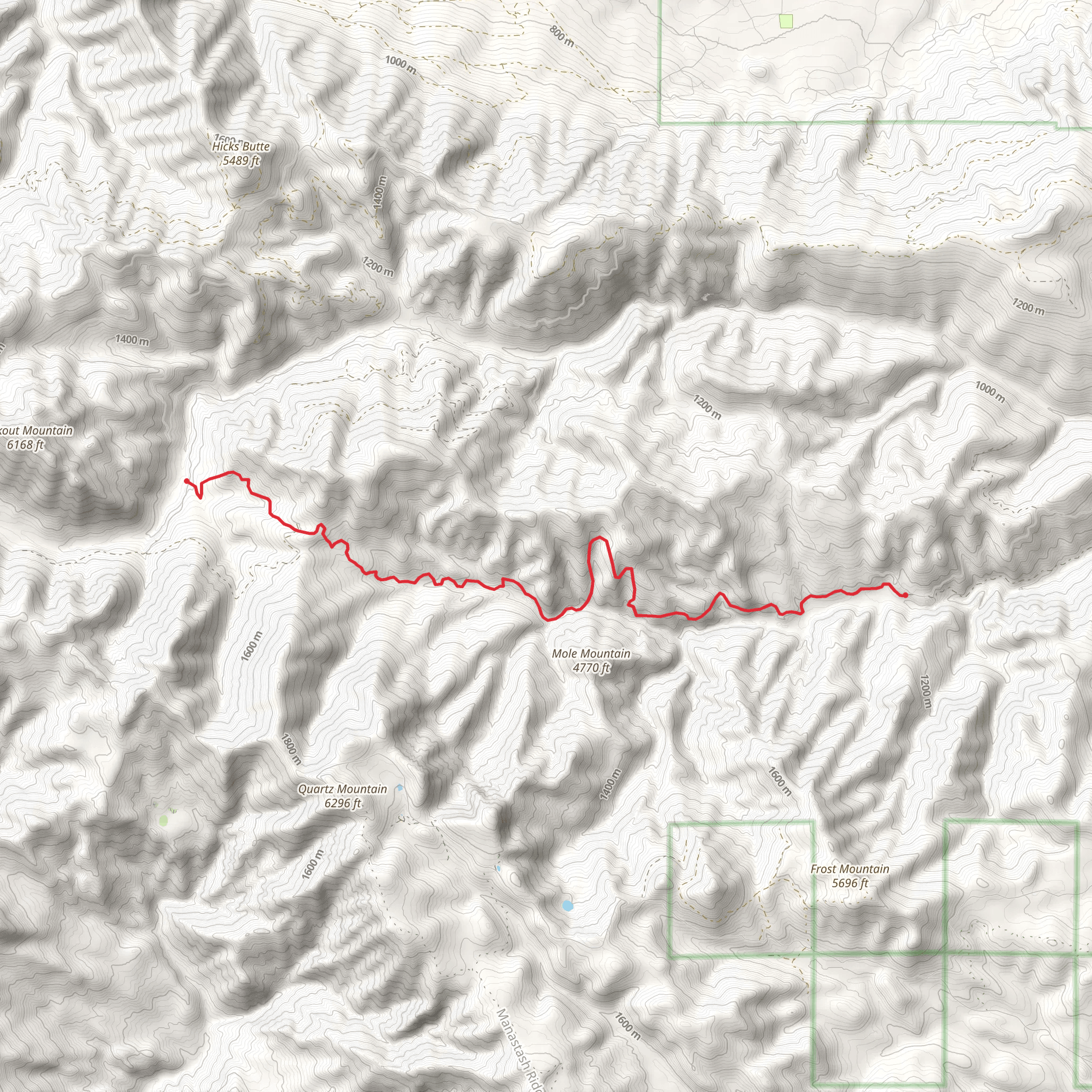 South Fork Taneum Trail mobile static map