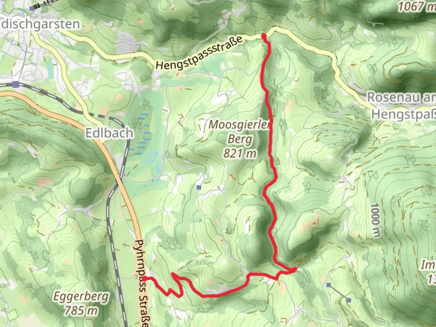 An image depicting the trail Fraitgraben and its surrounding area.