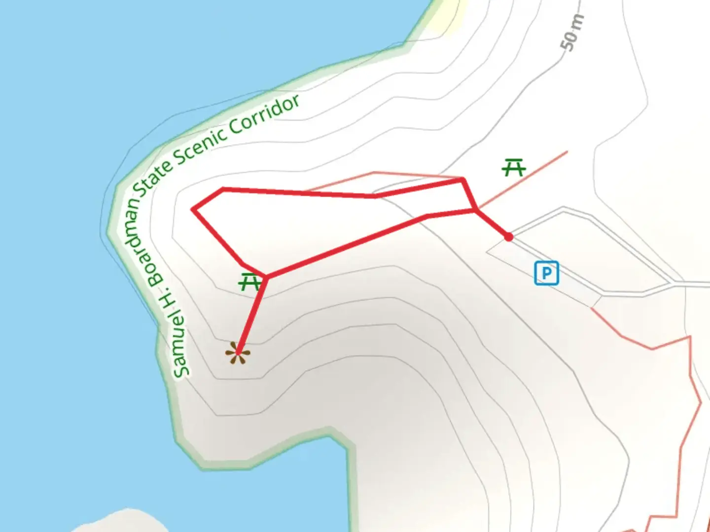 An image depicting the trail Windy Point Loop and its surrounding area.