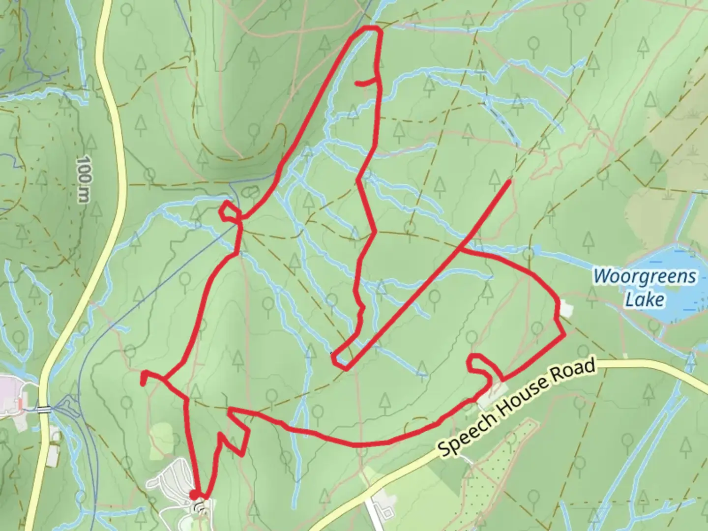 An image depicting the trail Woorgreens Nature Reserve Loop and its surrounding area.