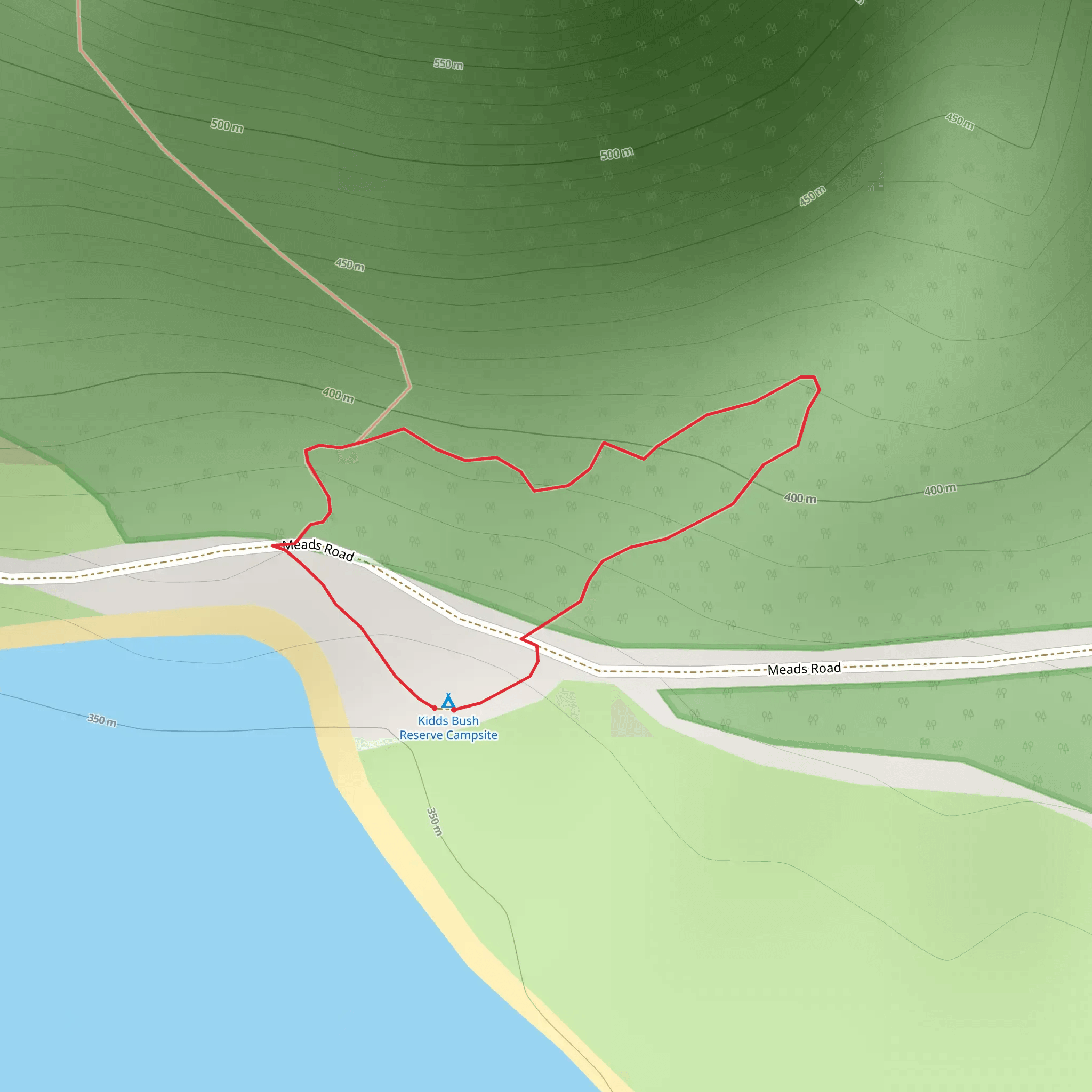 Kidds Bush Nature Walk mobile static map