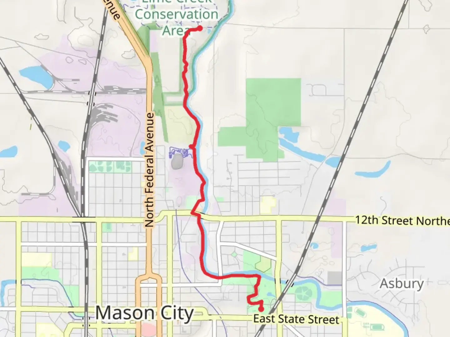 An image depicting the trail Winnebago River Trail and its surrounding area.