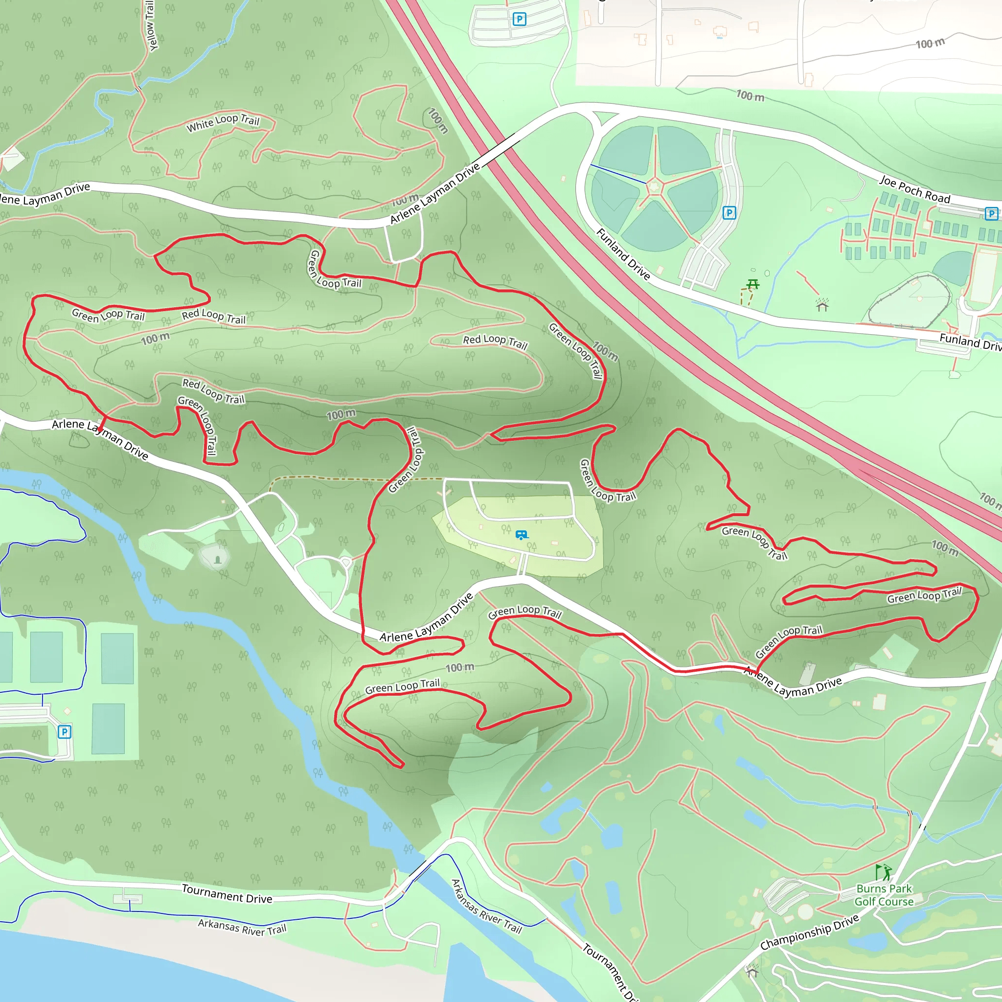 Green Loop Trail mobile static map