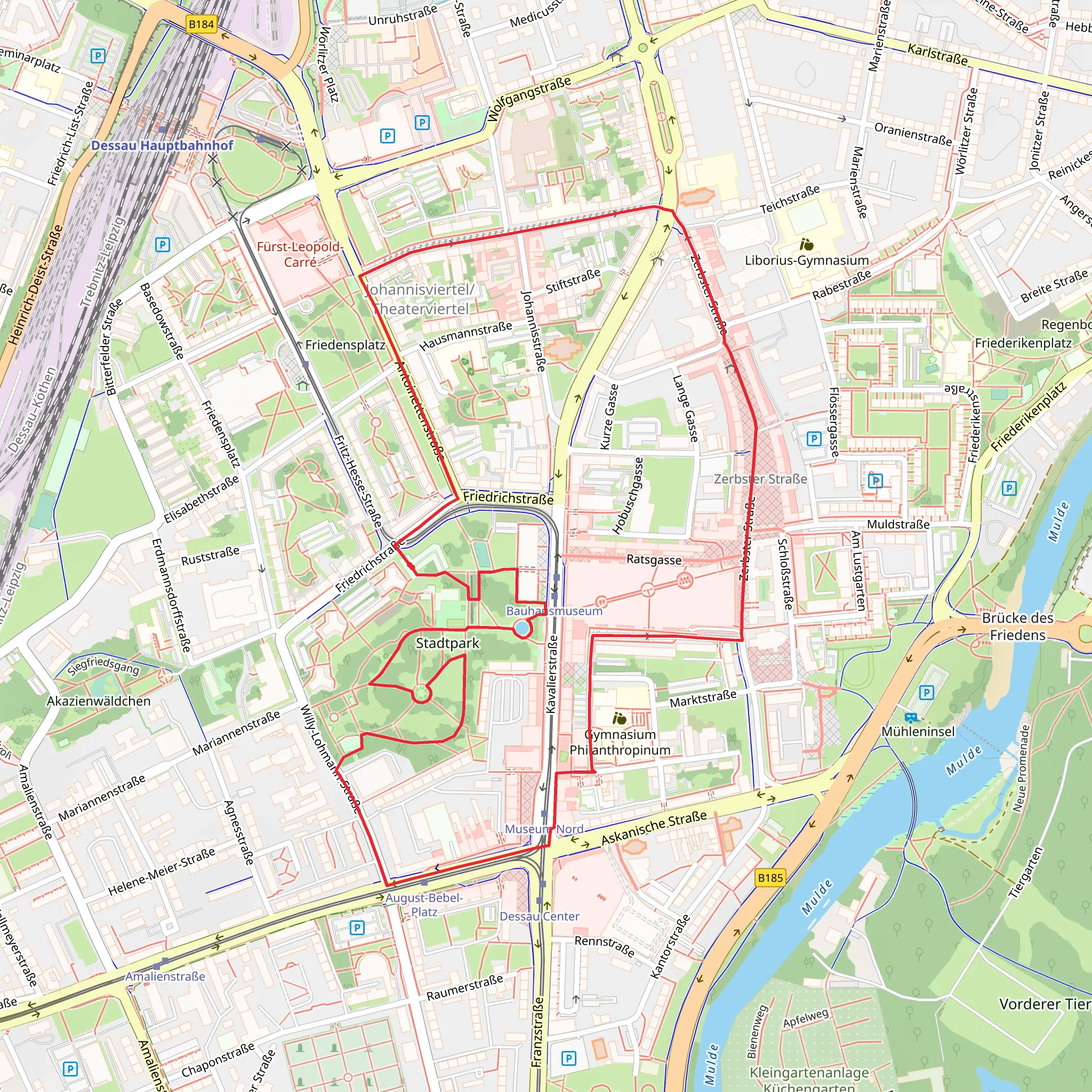Stadtpark Loop mobile static map