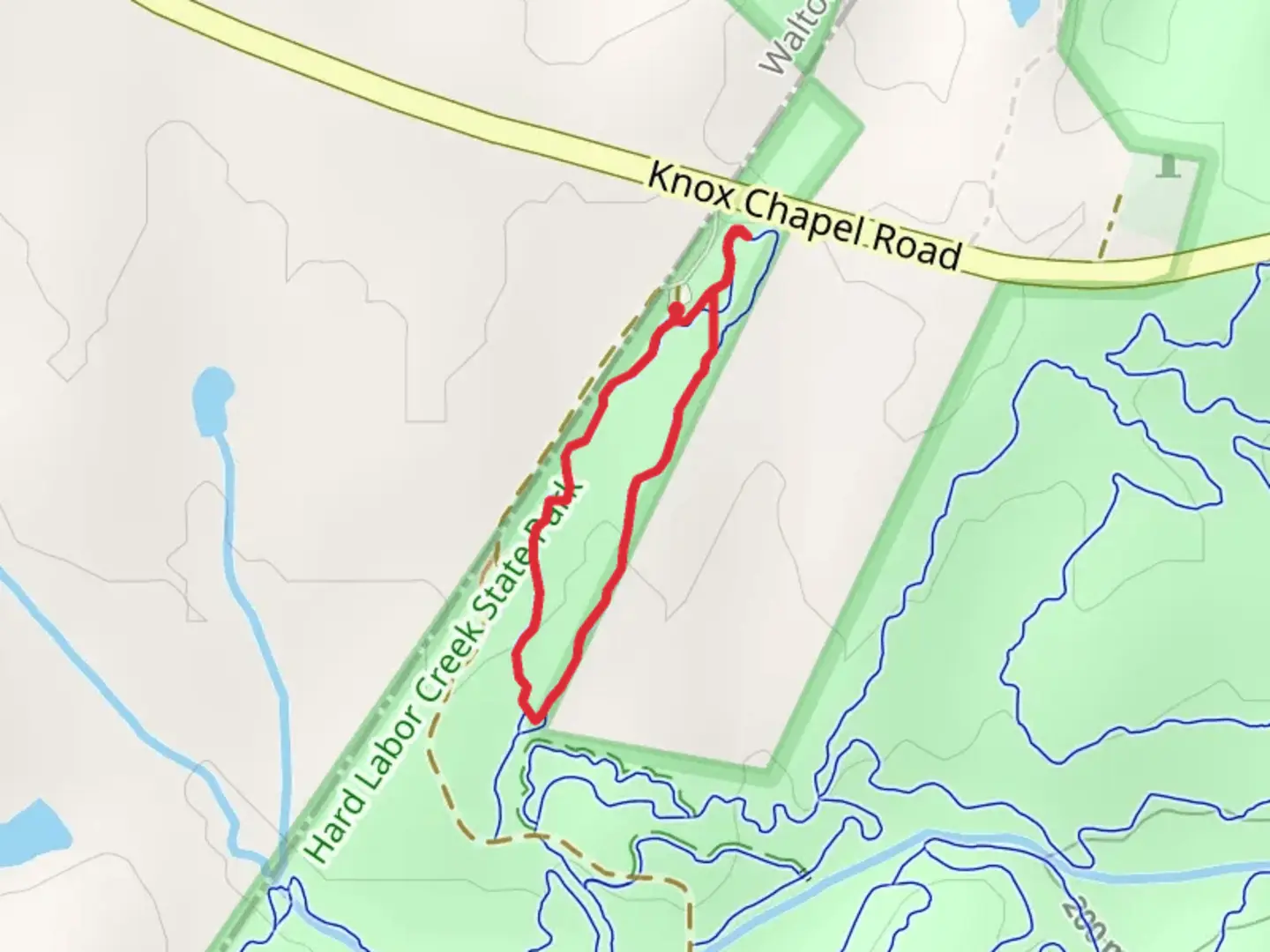 An image depicting the trail Orange Loop and its surrounding area.