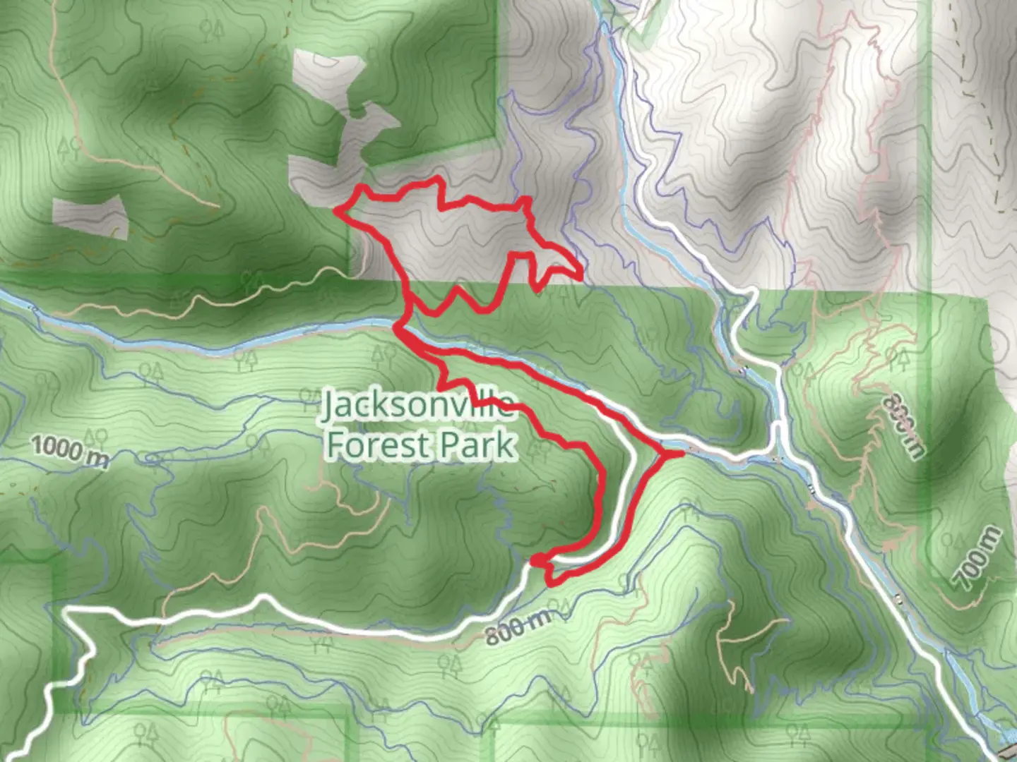An image depicting the trail Canyon Vista, Grotto and Jackson Creek Nature Loop Trail and its surrounding area.