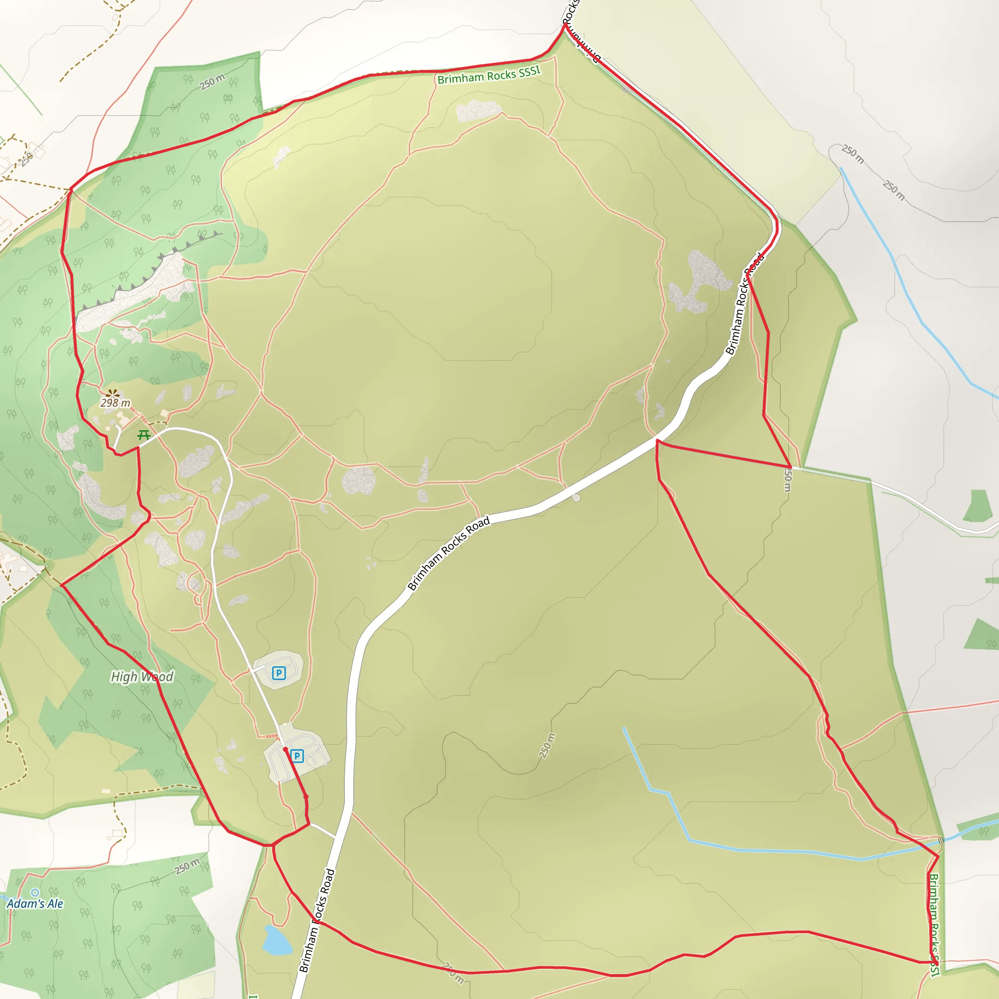 Brimham Rocks Circular mobile static map