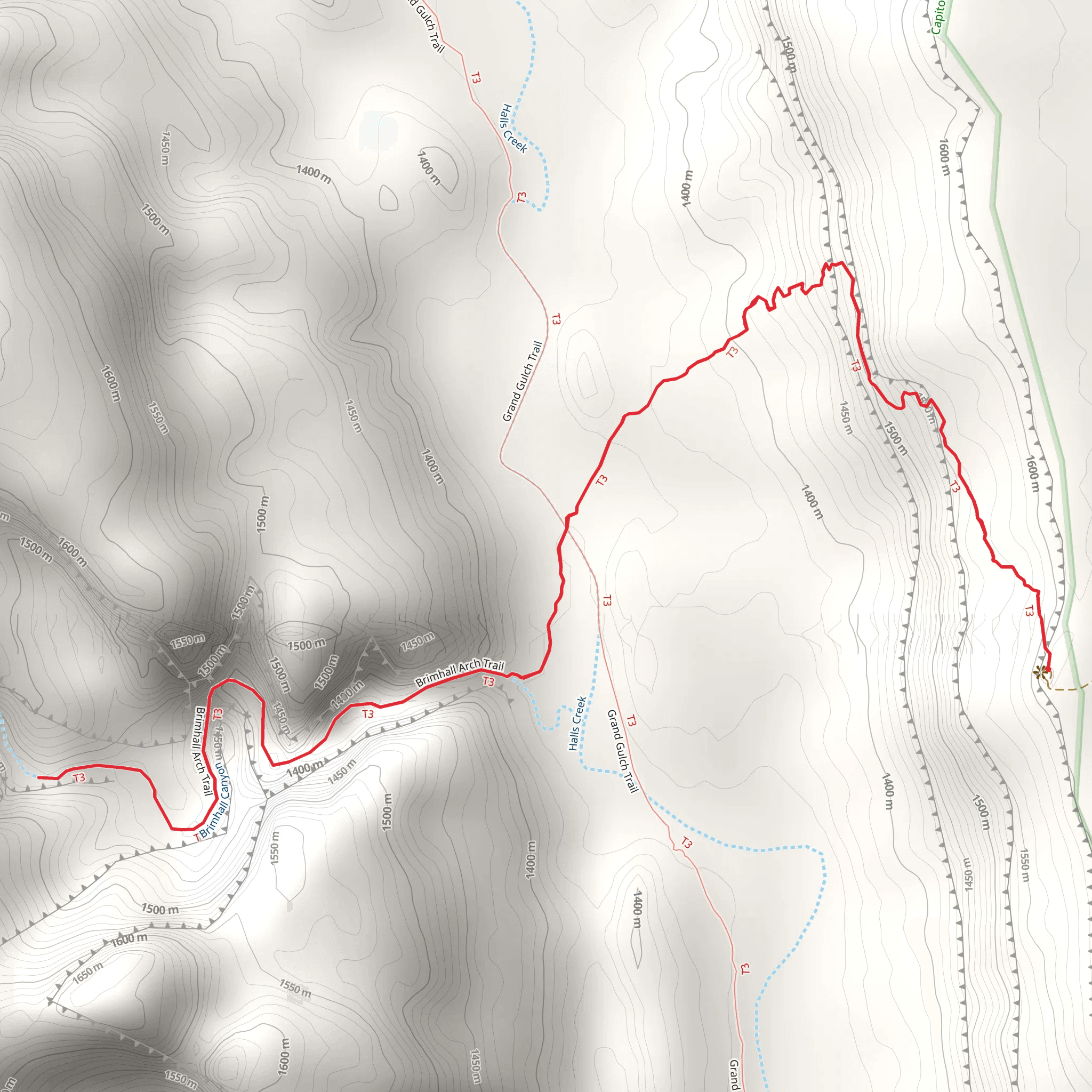 Brimhall Arch Trail mobile static map